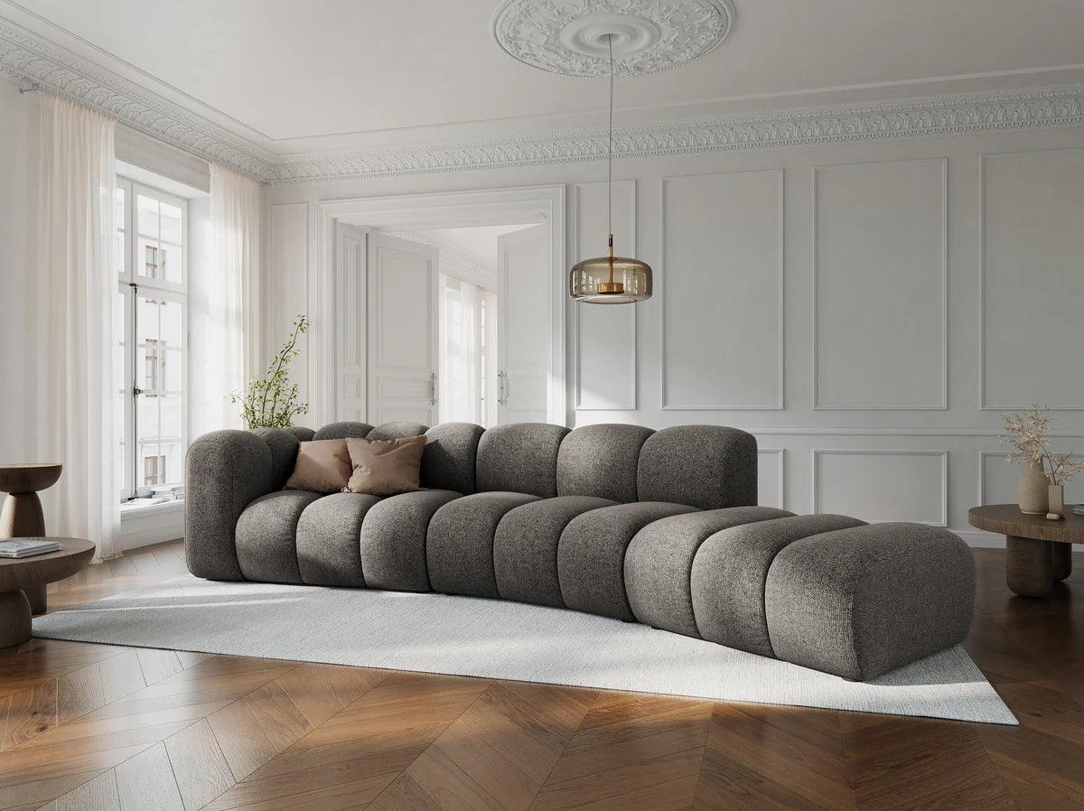 Sofa 5-osobowa prawostronna SKYLER szary szenil Interieurs 86 Eye on Design