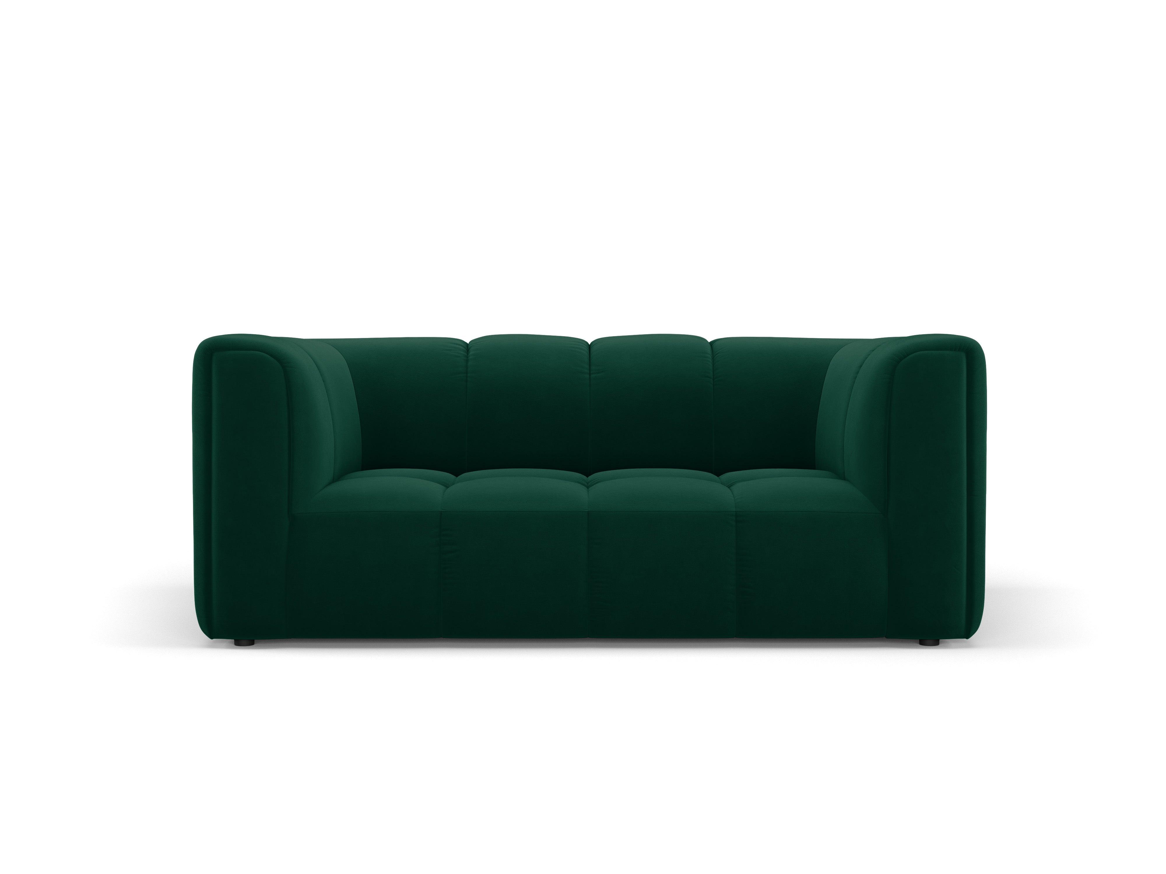 Sofa aksamitna 2-osobowa FRANCESCA butelkowa zieleń Milo Casa Eye on Design