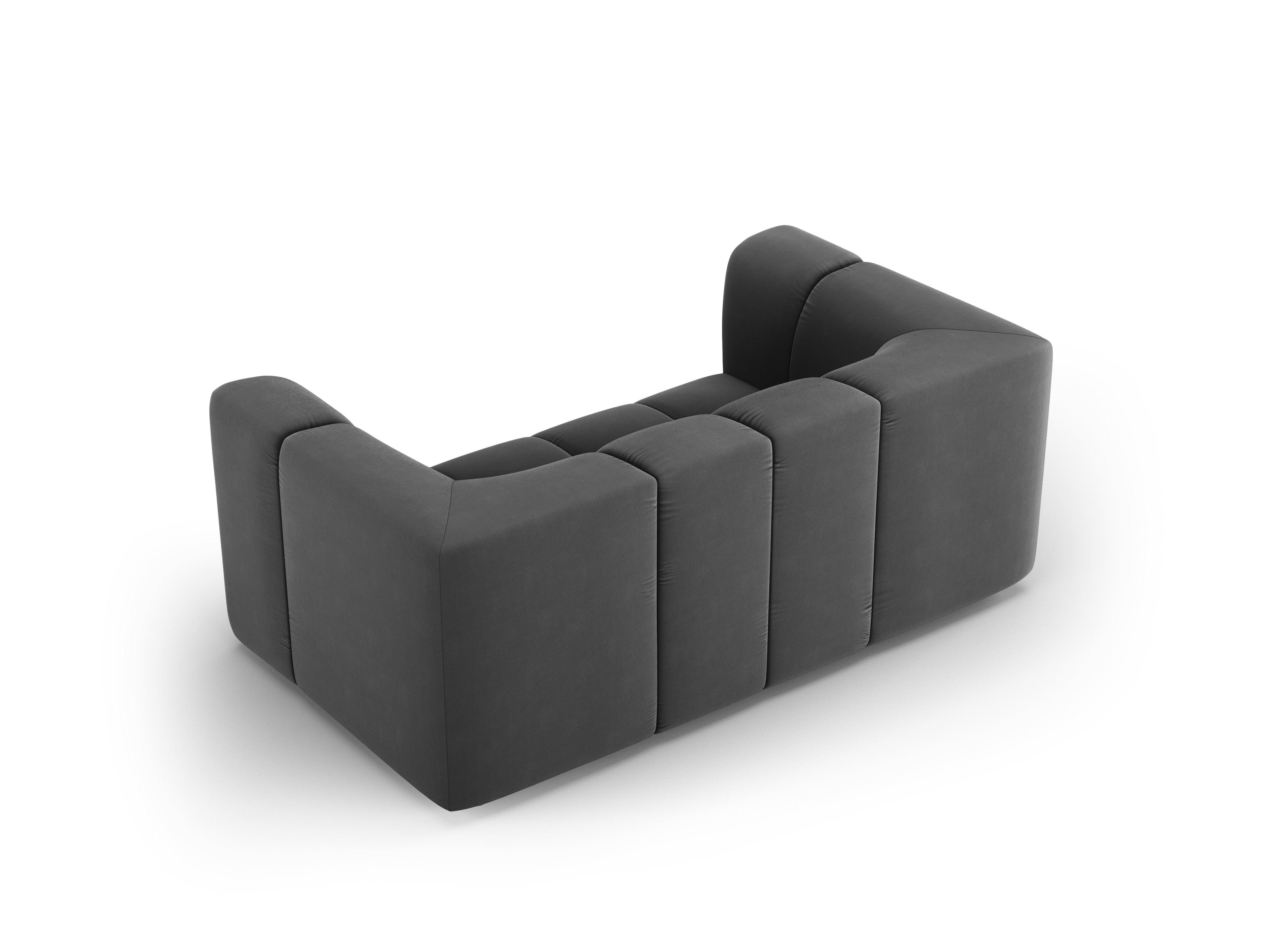 Sofa aksamitna 2-osobowa FRANCESCA szary Milo Casa Eye on Design