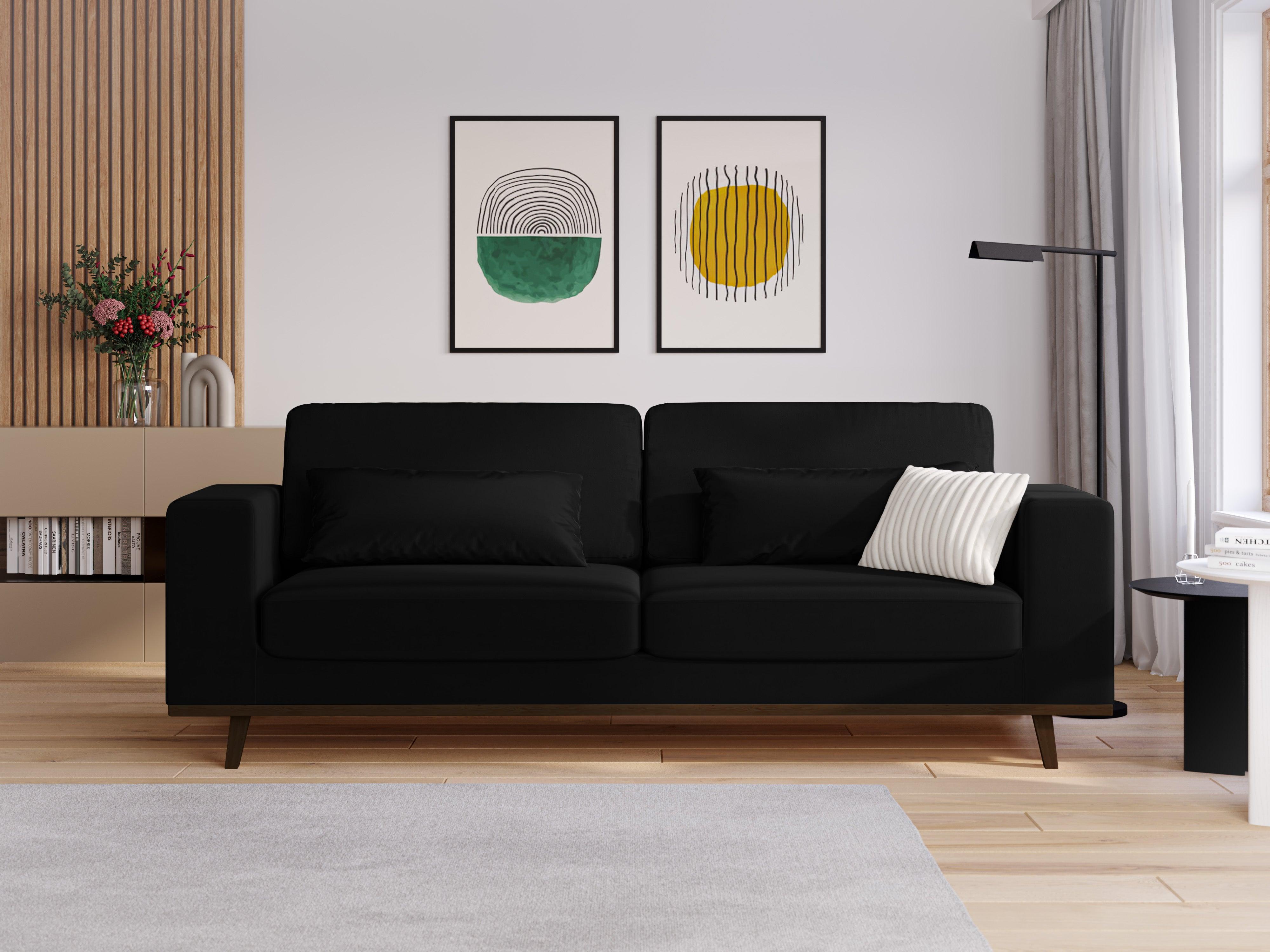 Sofa aksamitna 2-osobowa HEBE czarny Mazzini Sofas Eye on Design