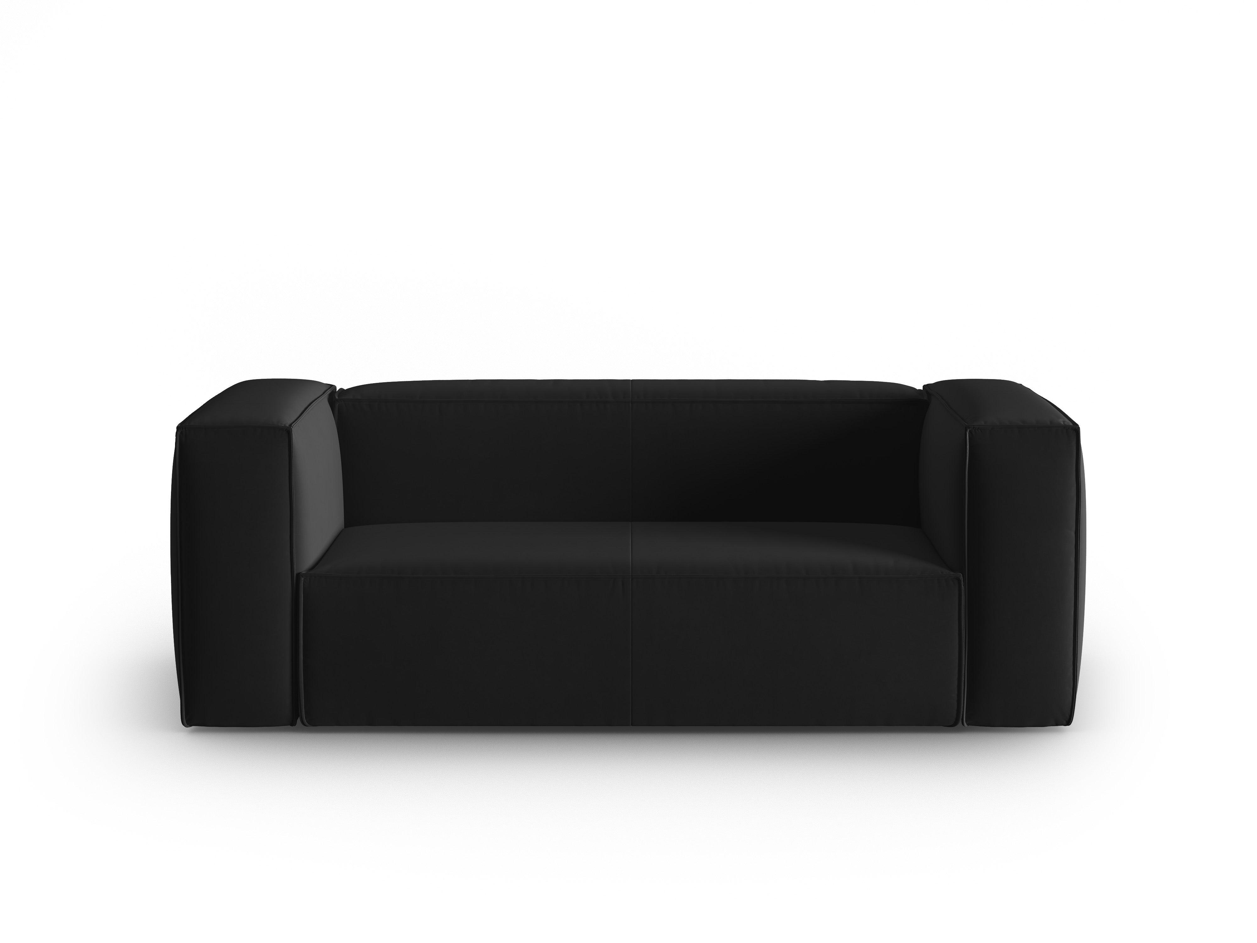 Sofa aksamitna 2-osobowa MACKAY czarny Cosmopolitan Design Eye on Design