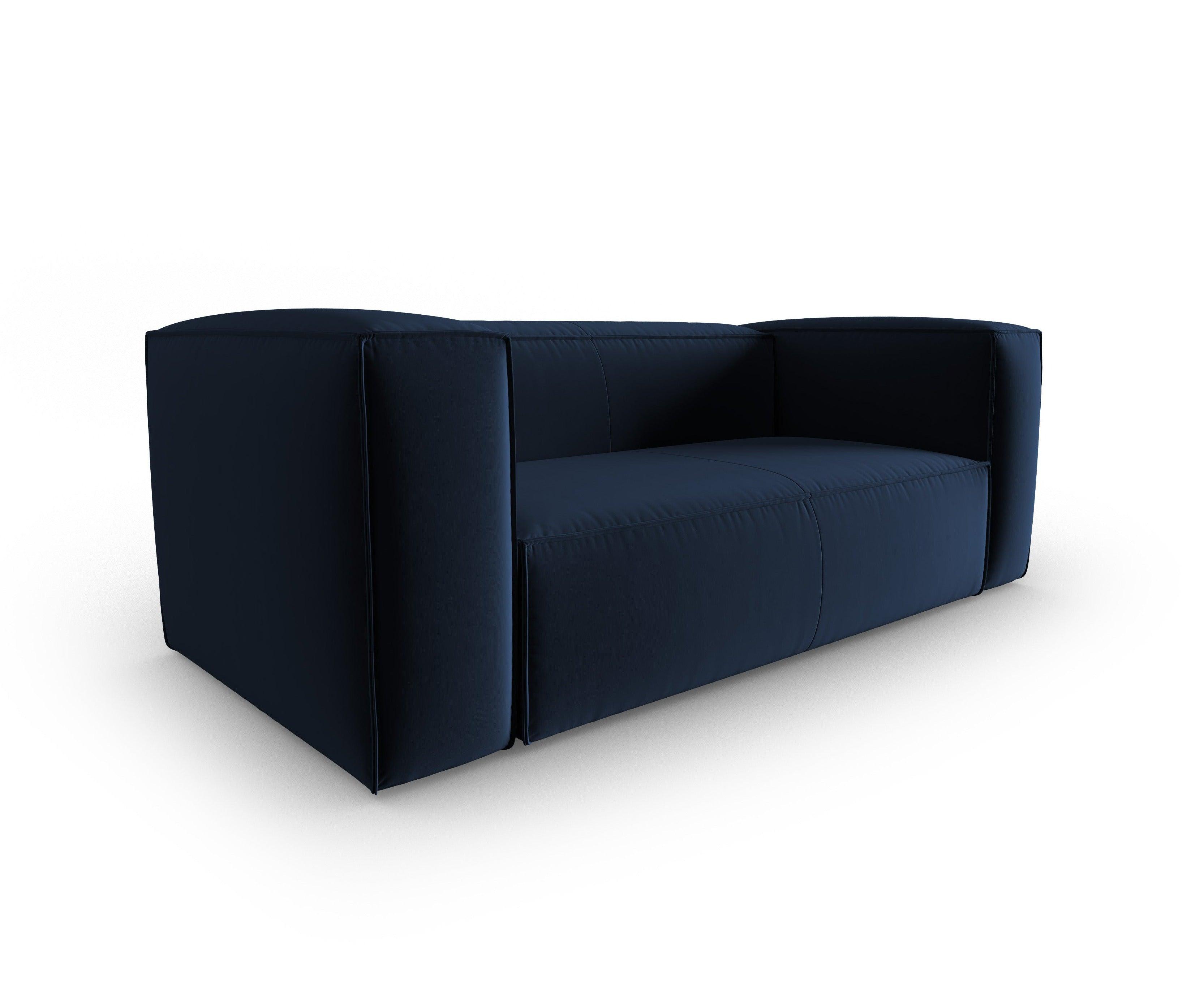 Sofa aksamitna 2-osobowa MACKAY granat królewski Cosmopolitan Design Eye on Design