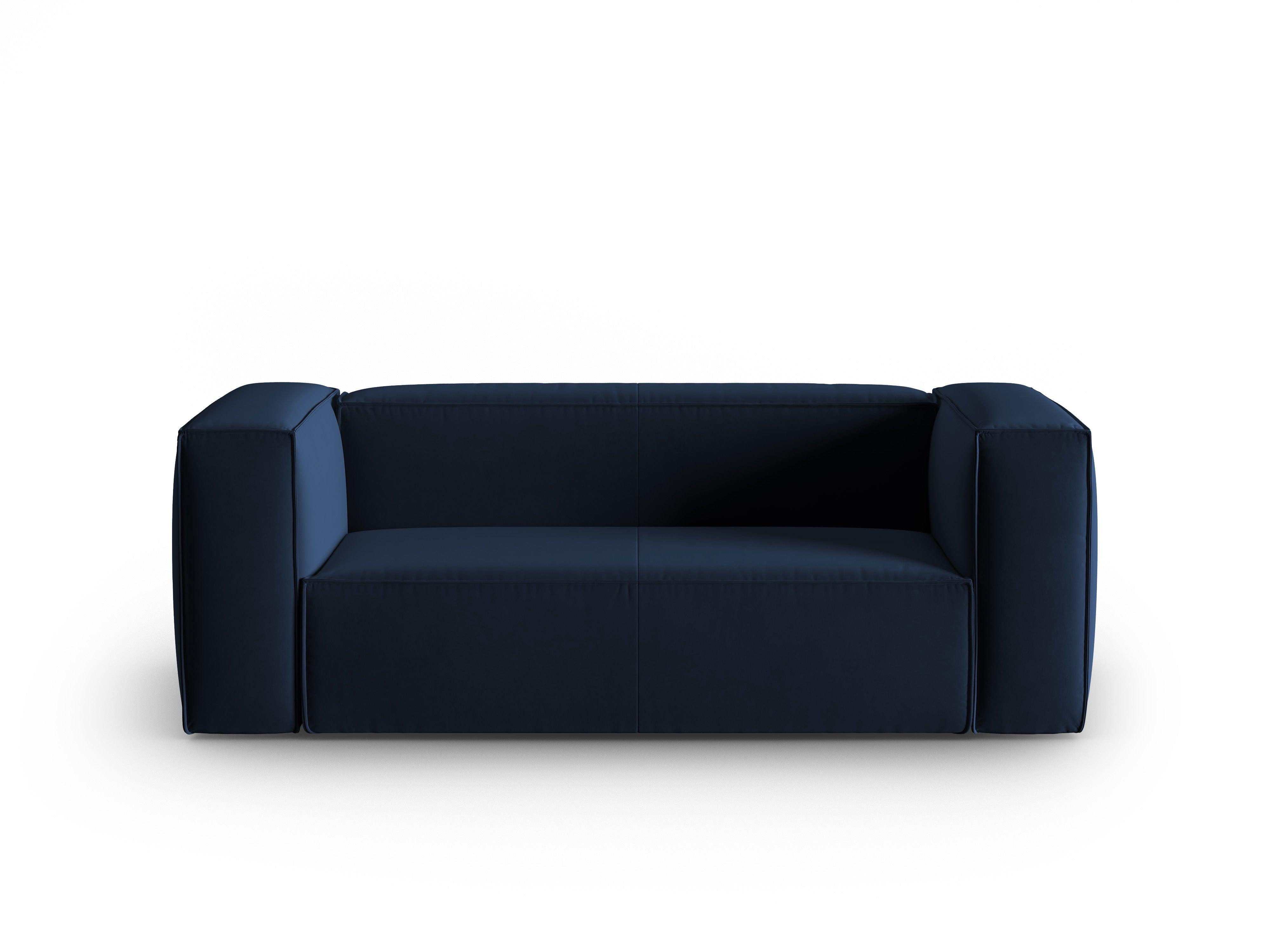 Sofa aksamitna 2-osobowa MACKAY granat królewski Cosmopolitan Design Eye on Design