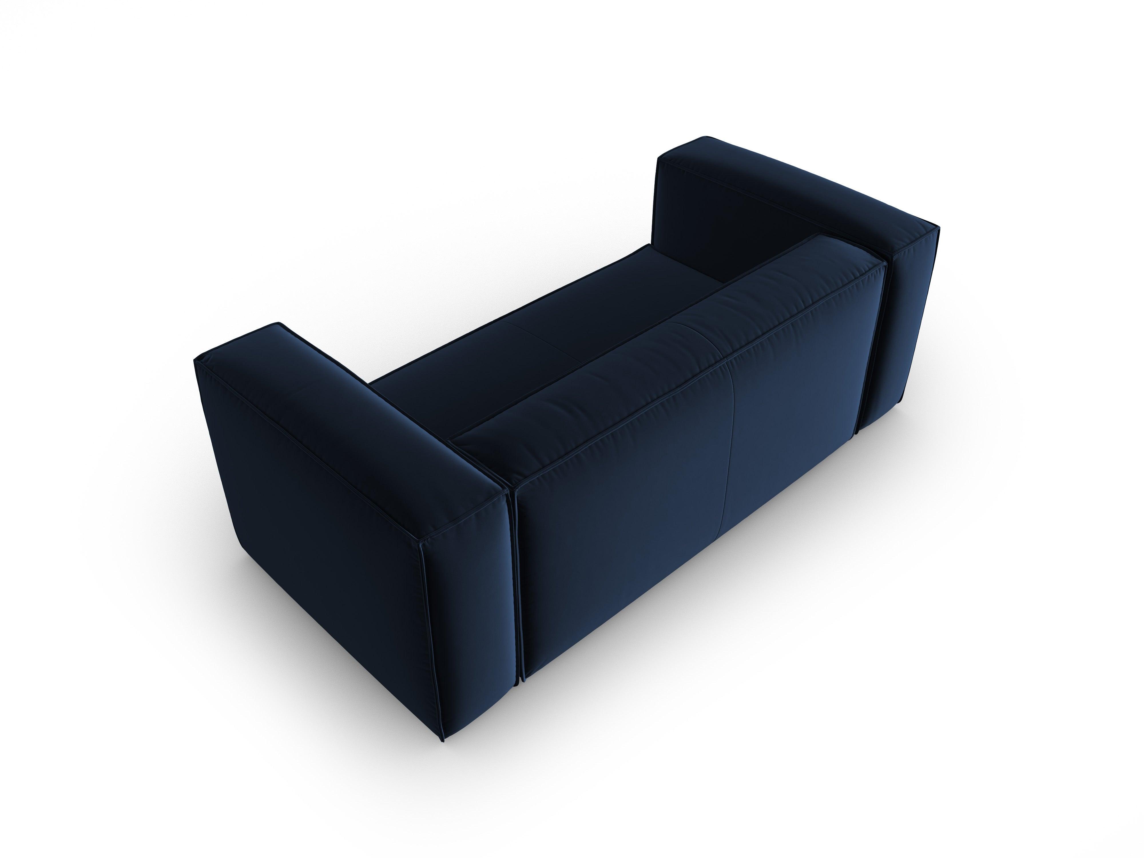 Sofa aksamitna 2-osobowa MACKAY granat królewski Cosmopolitan Design Eye on Design