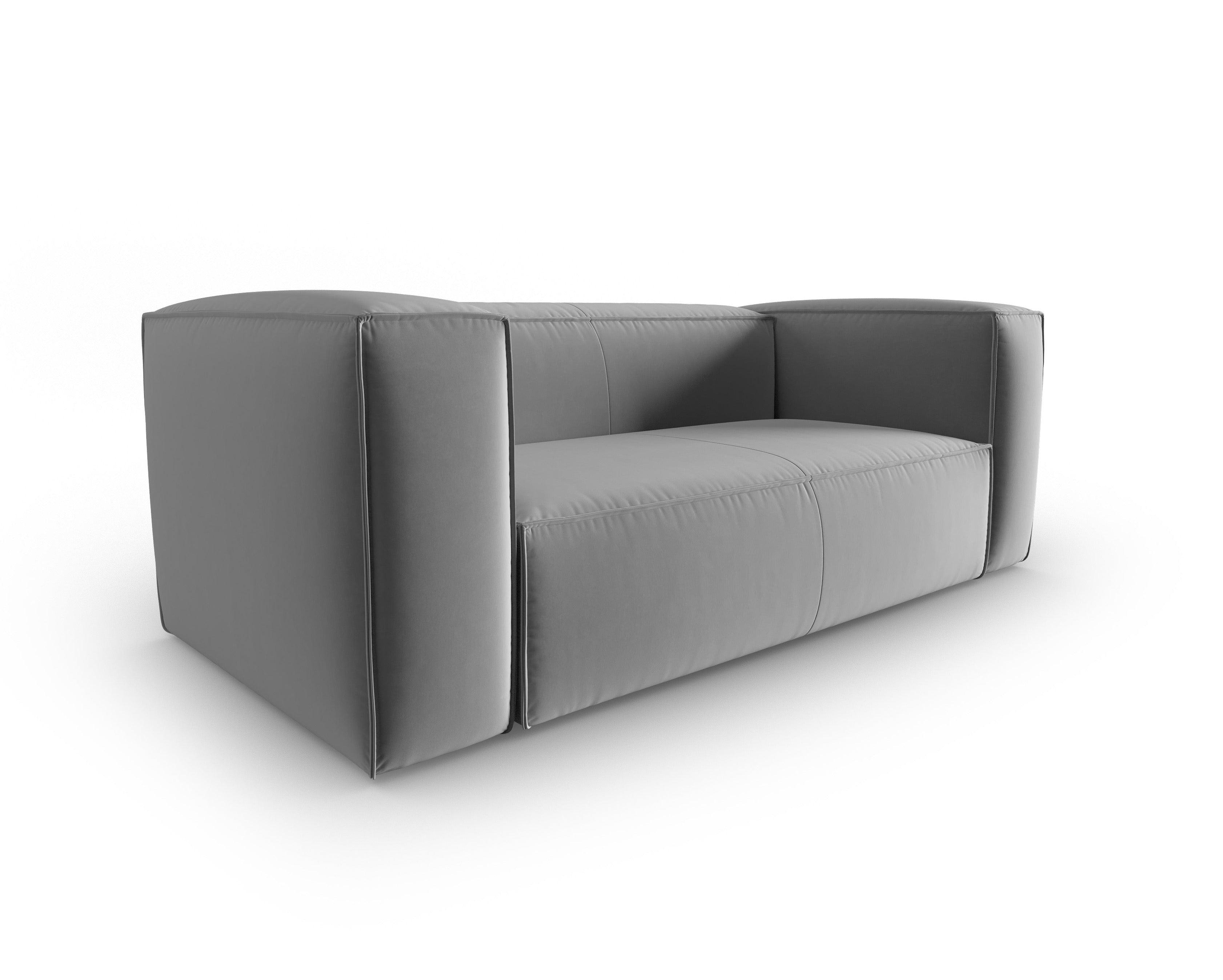 Sofa aksamitna 2-osobowa MACKAY jasnoszary Cosmopolitan Design Eye on Design