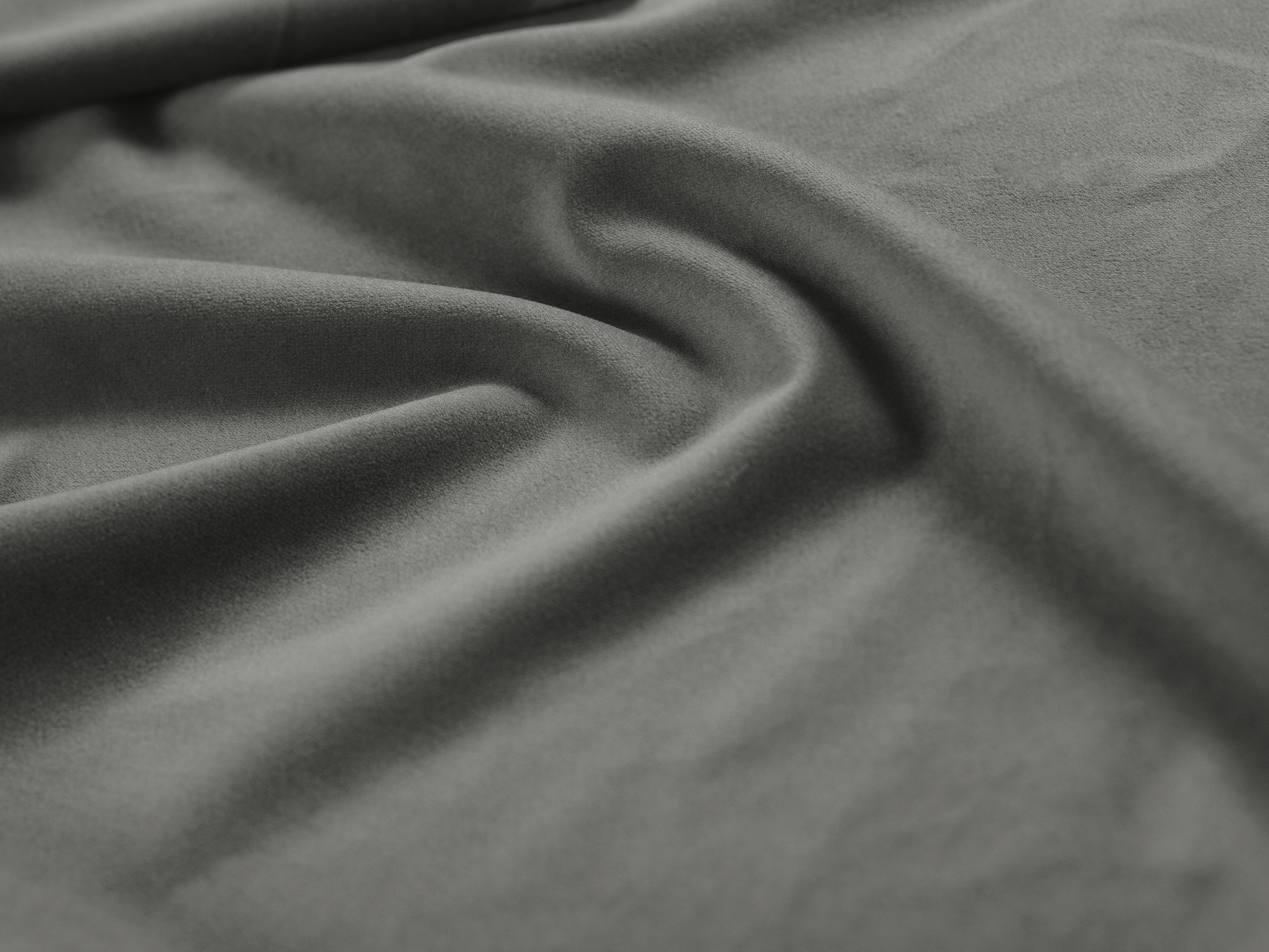 Sofa aksamitna 2-osobowa MADARA szary z czarną podstawą Mazzini Sofas Eye on Design