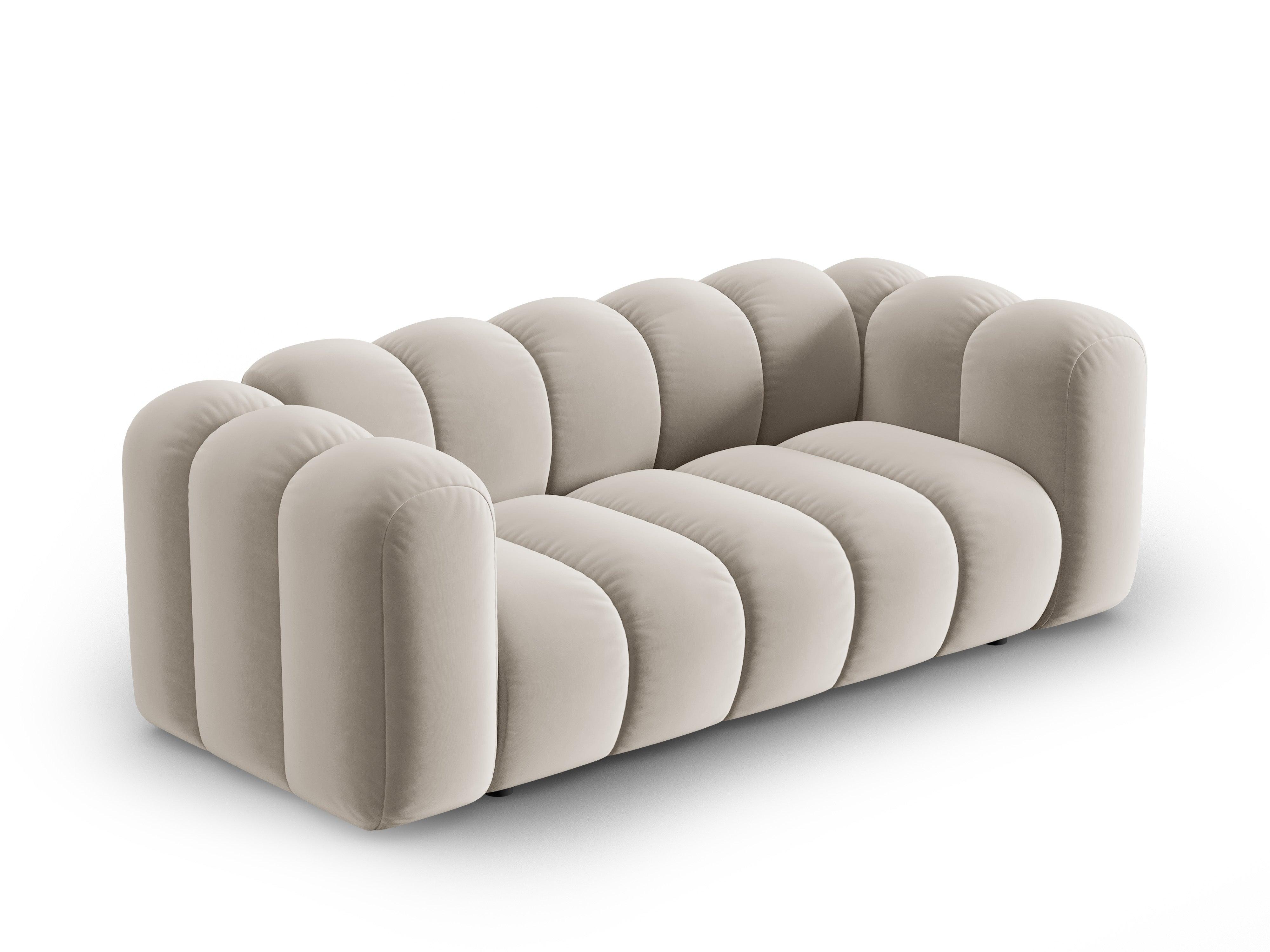Sofa aksamitna 2-osobowa SKYLER beżowy Interieurs 86 Eye on Design