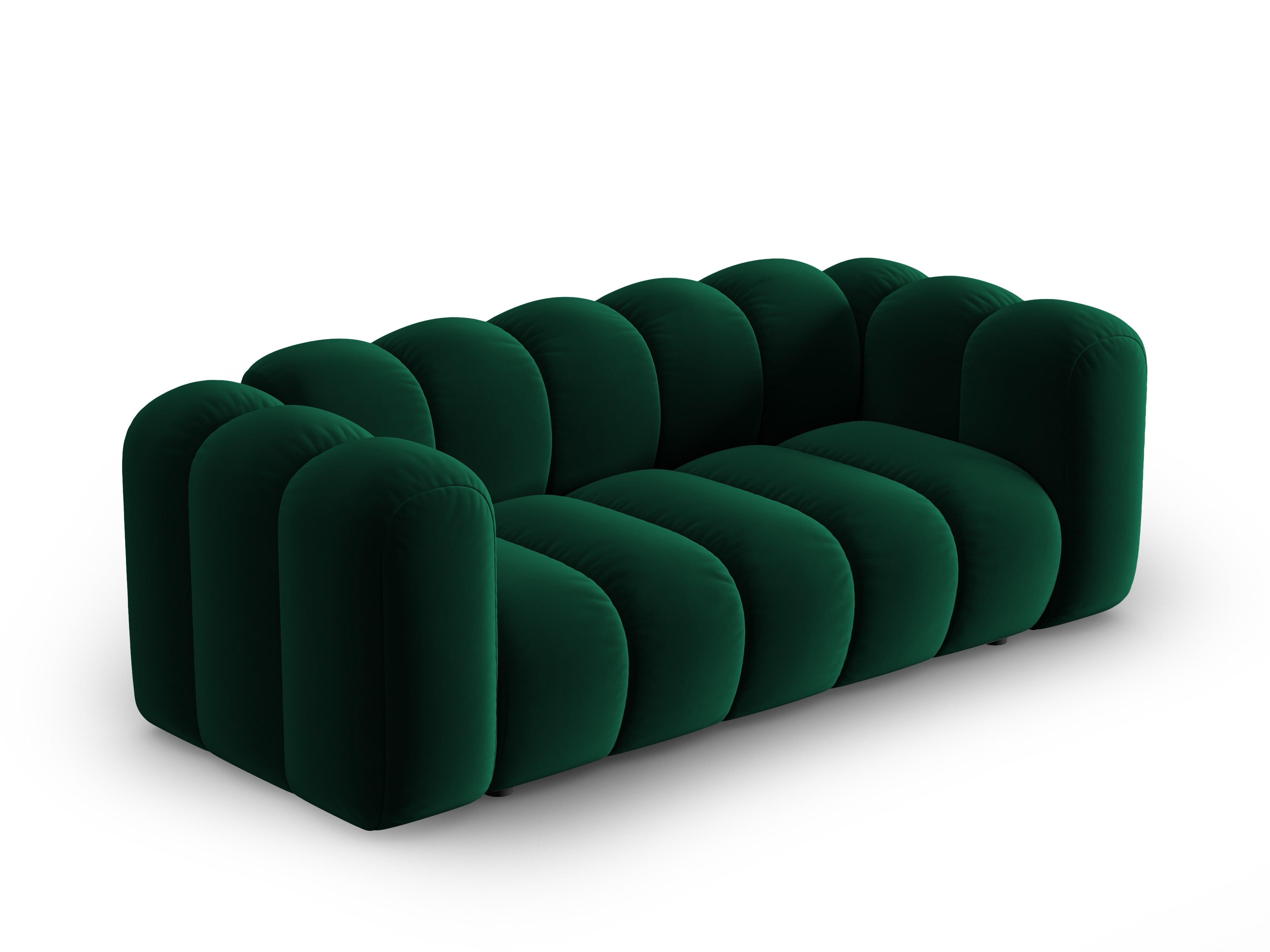 Sofa aksamitna 2-osobowa SKYLER butelkowy zielony Interieurs 86 Eye on Design