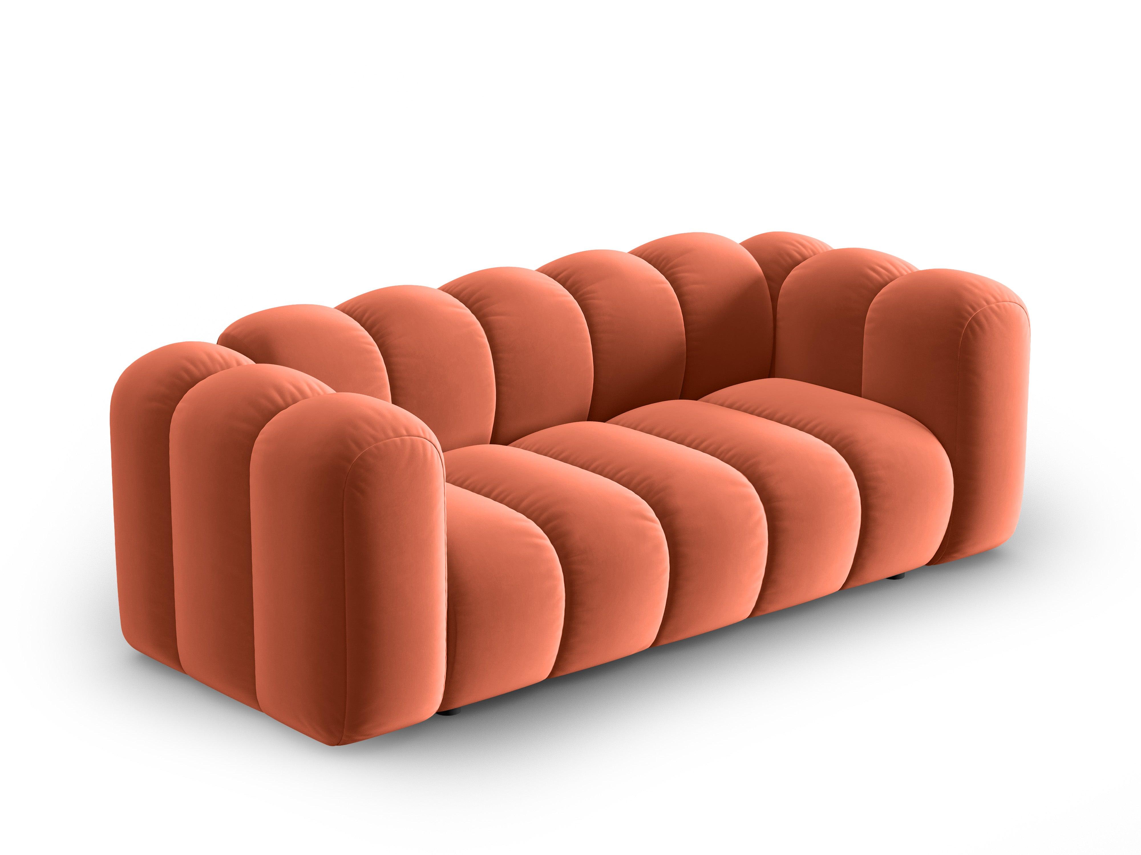 Sofa aksamitna 2-osobowa SKYLER koralowy Interieurs 86 Eye on Design