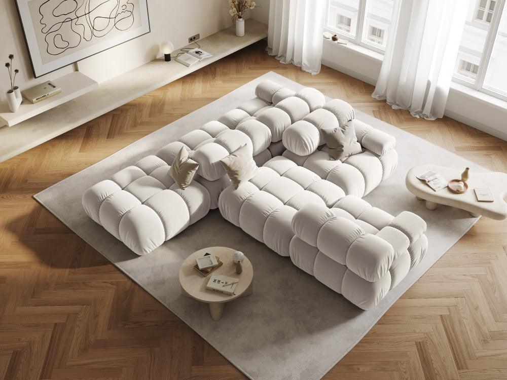Sofa aksamitna 2-osobowa TROPEA jasnobeżowy Milo Casa Eye on Design