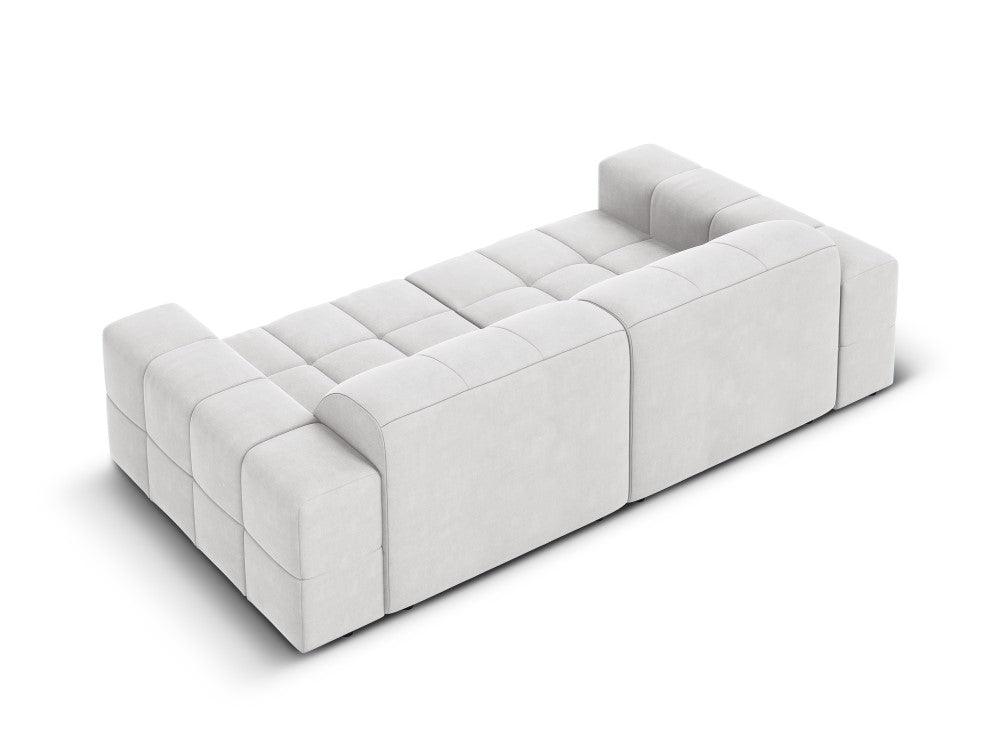 Sofa aksamitna 3-osobowa CHICAGO jasnoszary Cosmopolitan Design Eye on Design