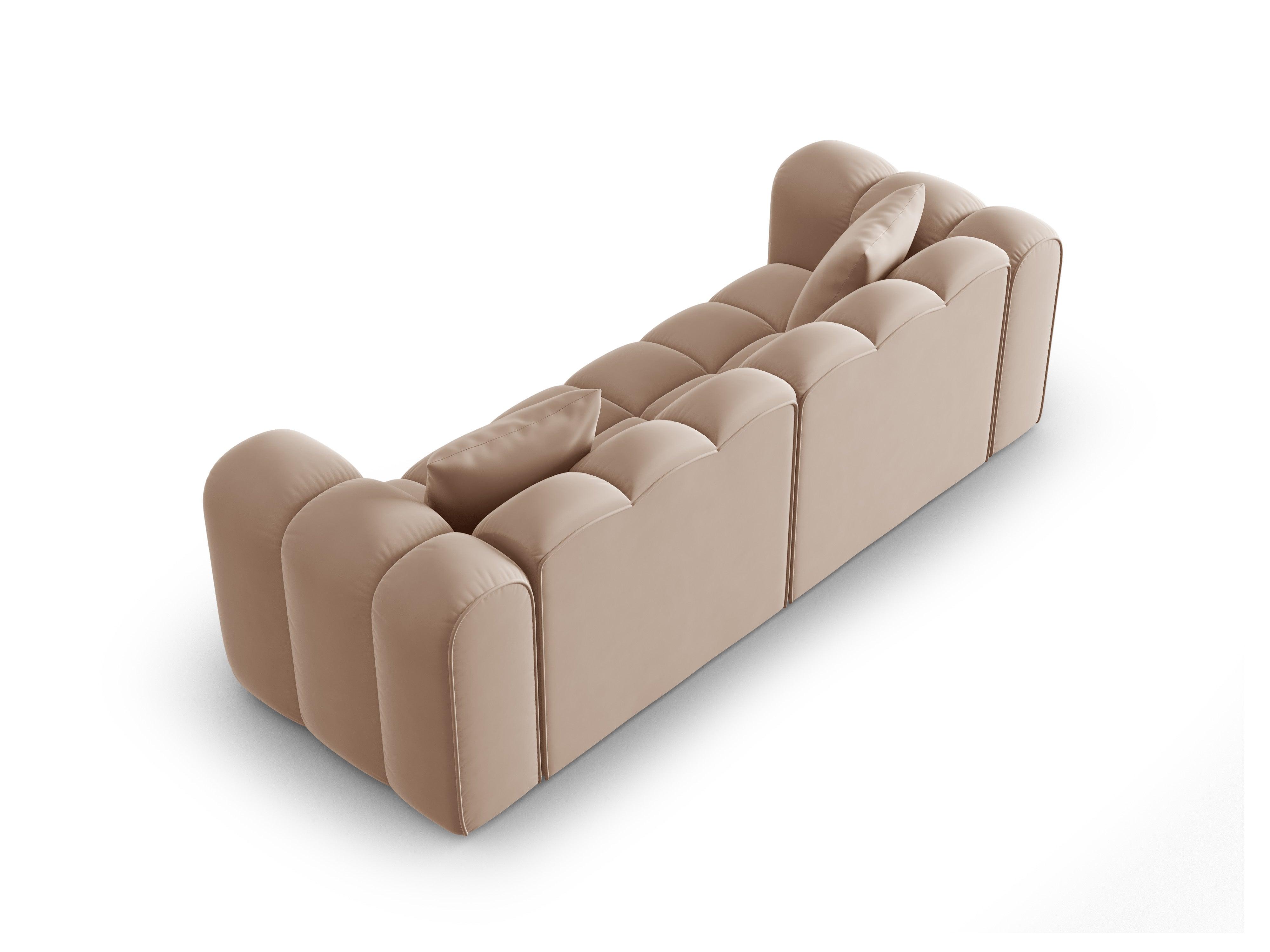 Sofa aksamitna 3-osobowa HALLEY beżowy Windsor & Co Eye on Design