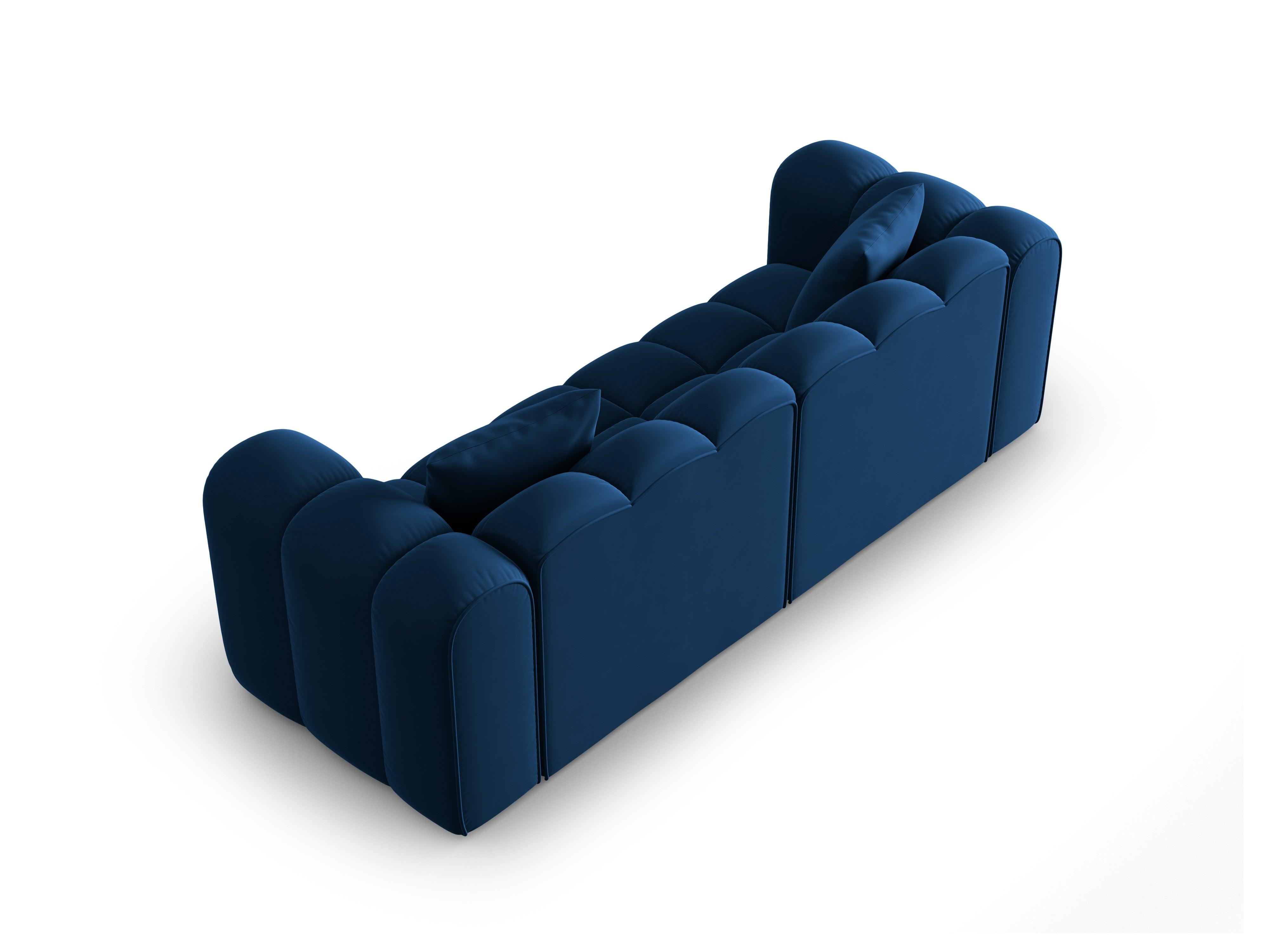 Sofa aksamitna 3-osobowa HALLEY granat królewski Windsor & Co Eye on Design