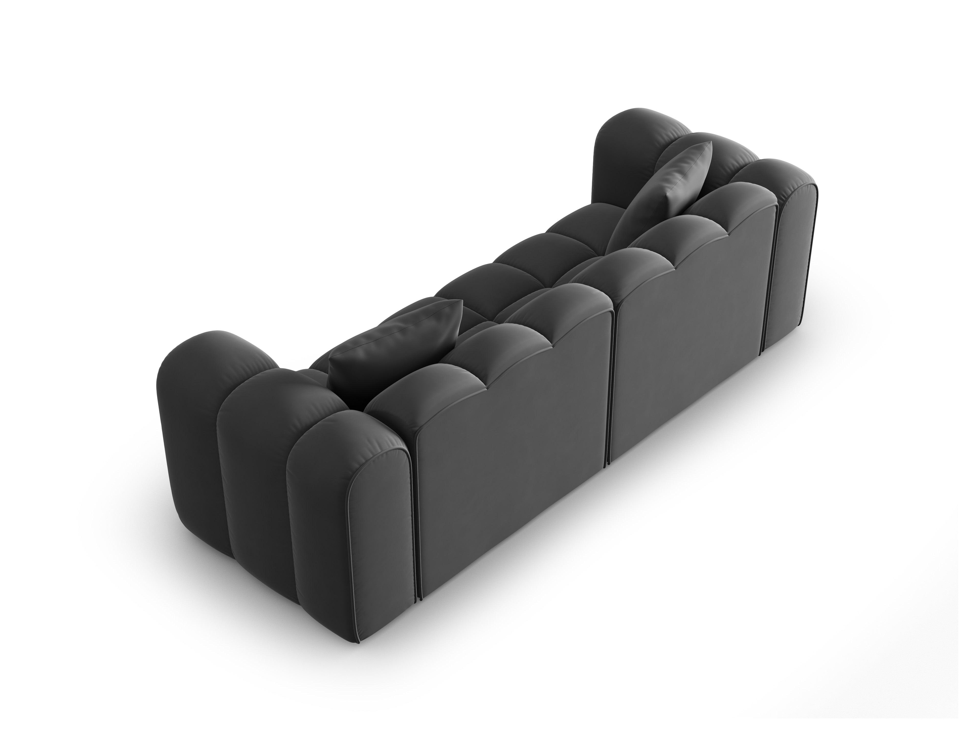 Sofa aksamitna 3-osobowa HALLEY szary Windsor & Co Eye on Design