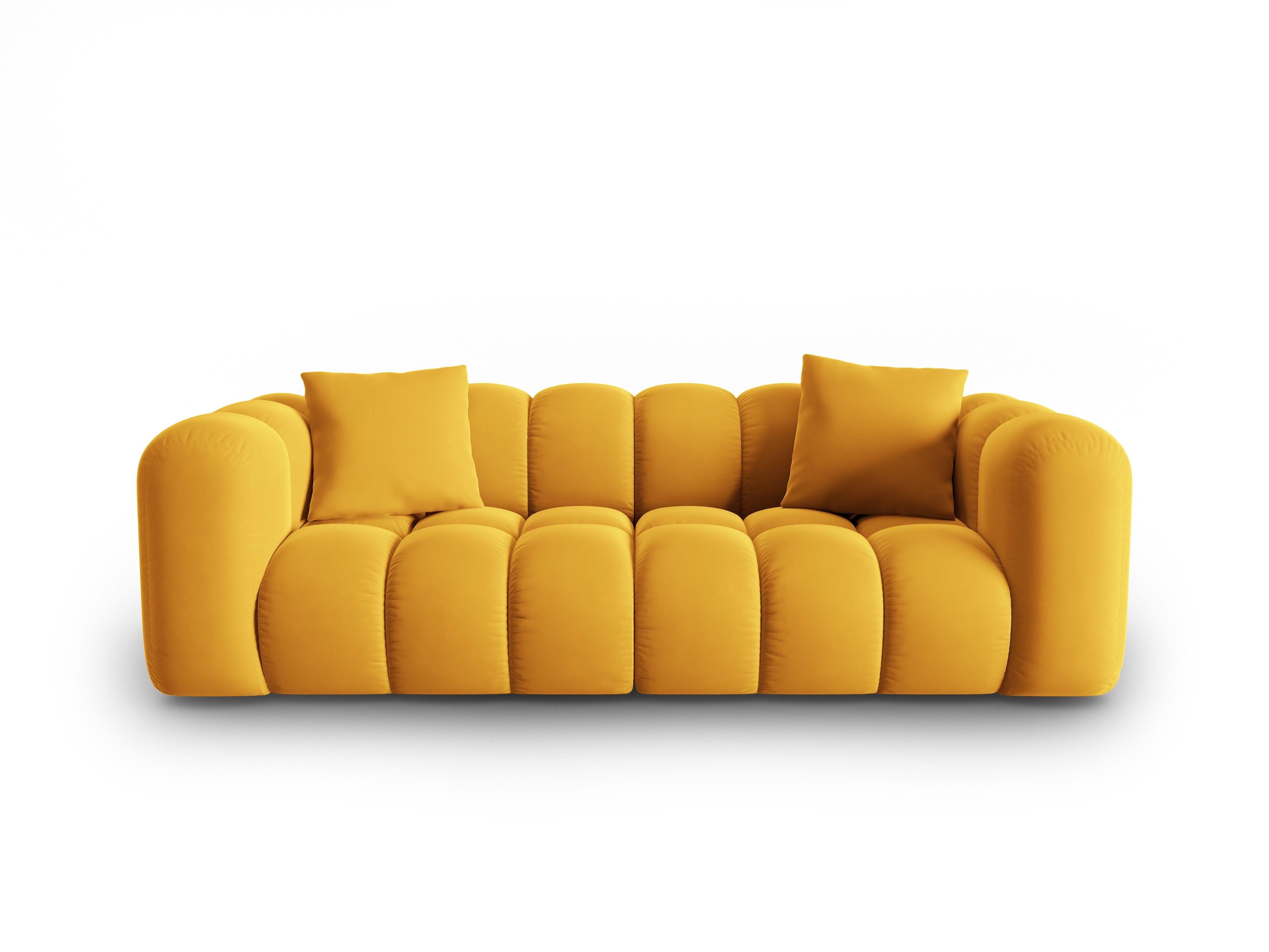 Sofa aksamitna 3-osobowa HALLEY żółty Windsor & Co Eye on Design