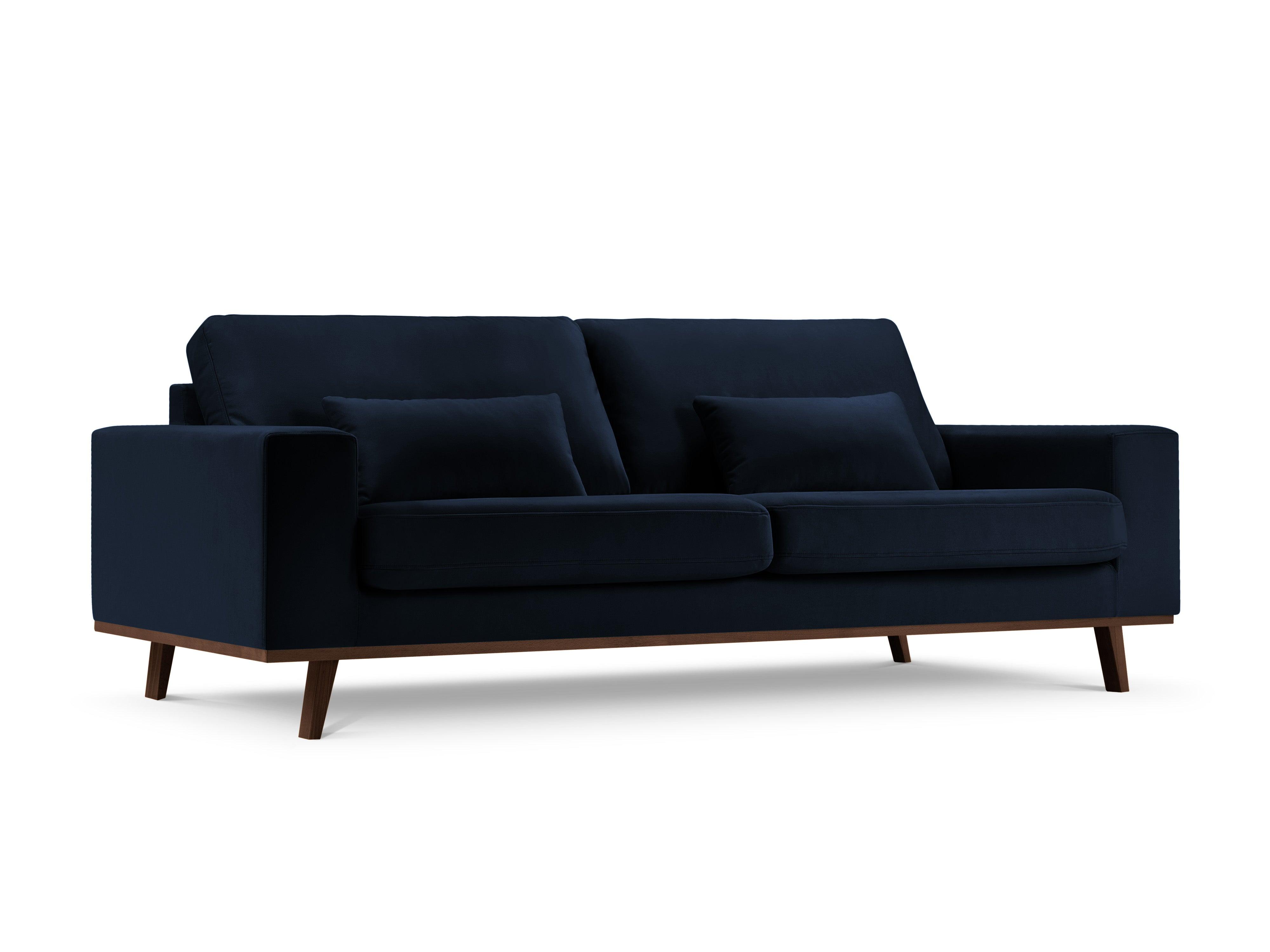 Sofa aksamitna 3-osobowa HEBE granat królewski Mazzini Sofas Eye on Design