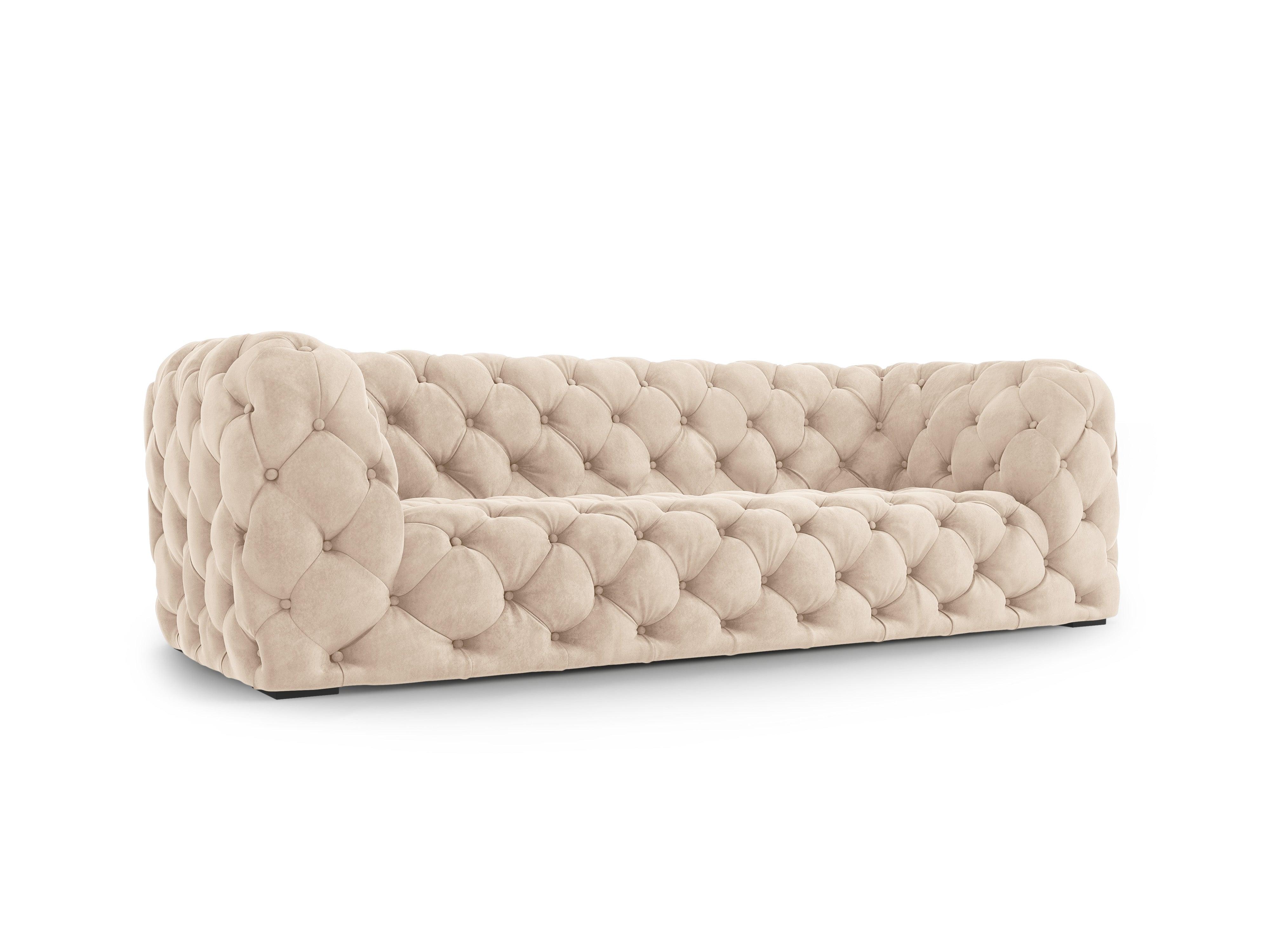 Sofa aksamitna 3-osobowa LOGE beżowy Windsor & Co Eye on Design