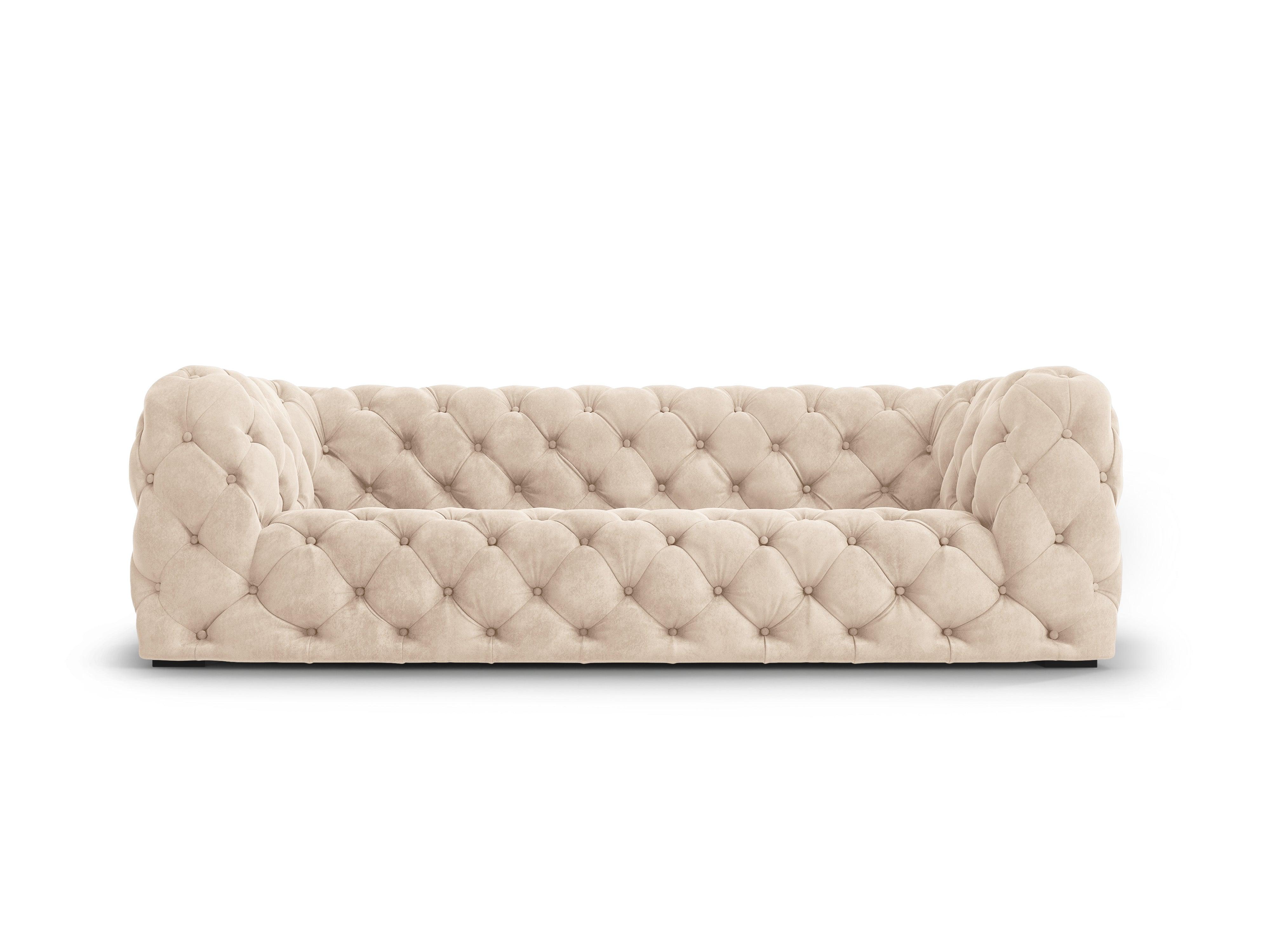 Sofa aksamitna 3-osobowa LOGE beżowy Windsor & Co Eye on Design