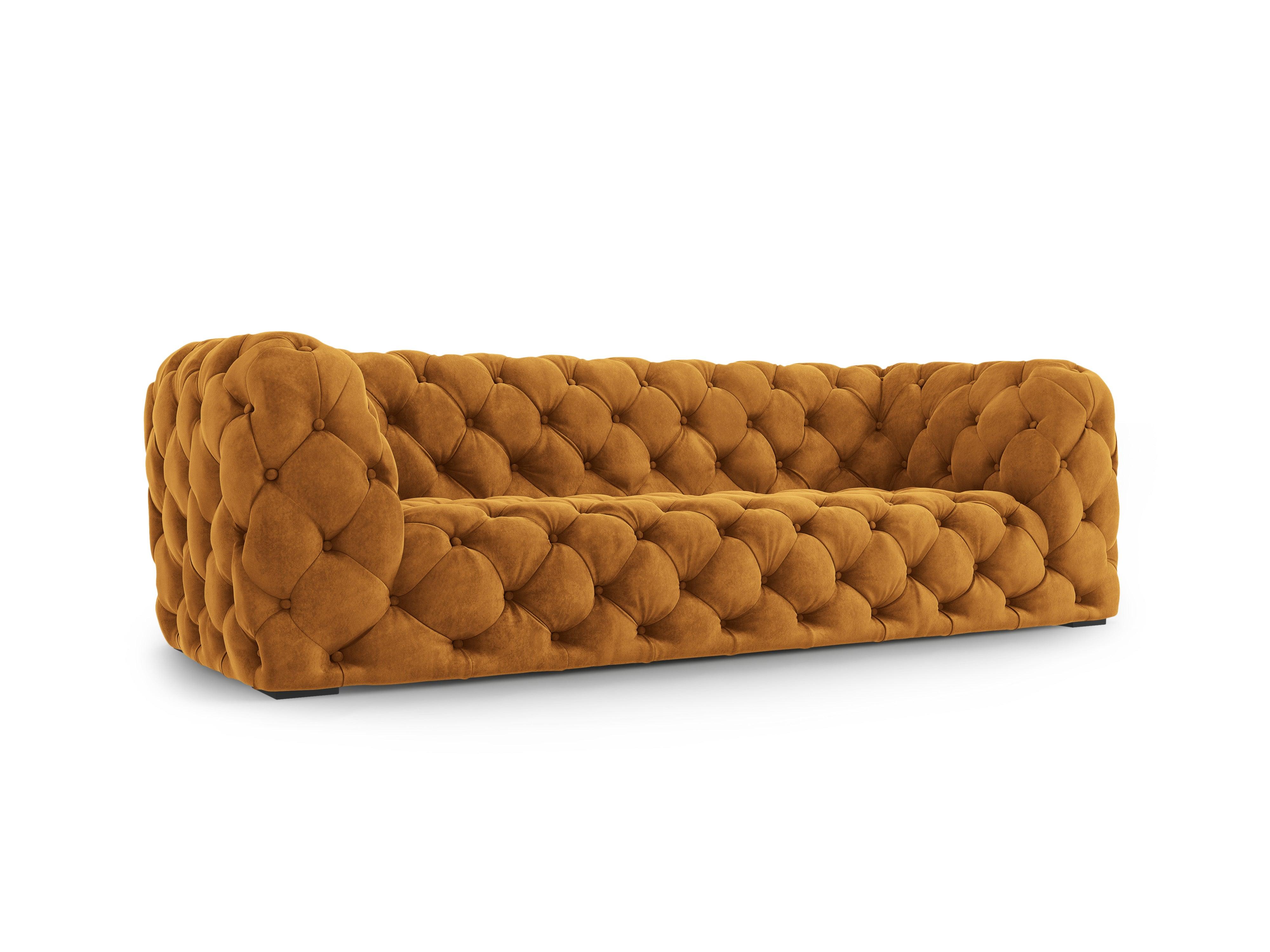Sofa aksamitna 3-osobowa LOGE miedziany Windsor & Co Eye on Design
