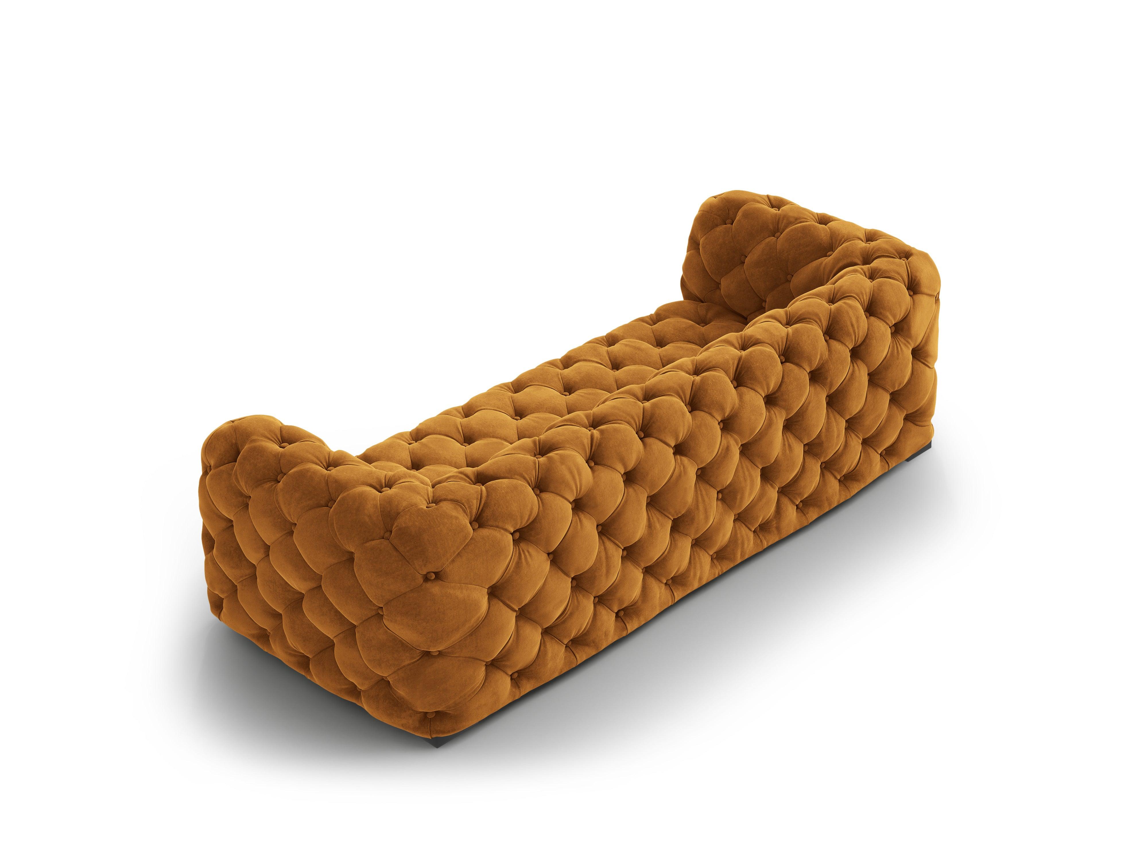 Sofa aksamitna 3-osobowa LOGE miedziany Windsor & Co Eye on Design