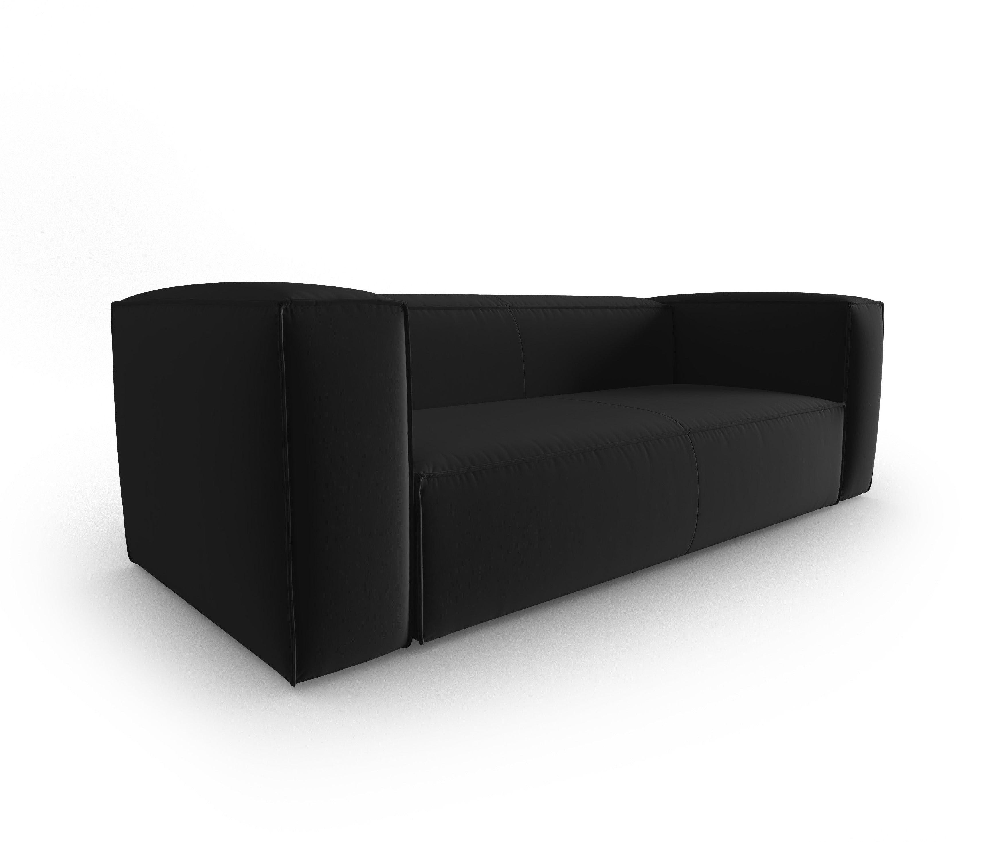 Sofa aksamitna 3-osobowa MACKAY czarny Cosmopolitan Design Eye on Design