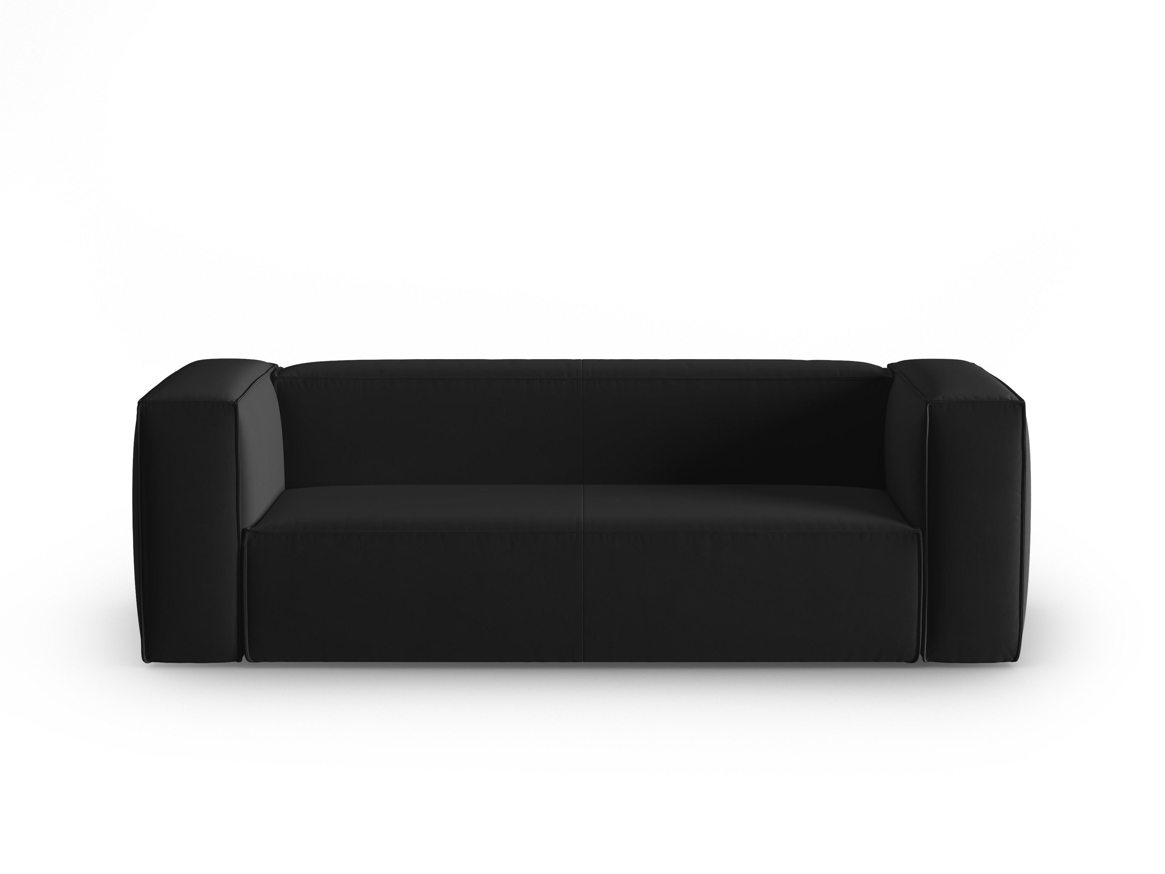 Sofa aksamitna 3-osobowa MACKAY czarny Cosmopolitan Design Eye on Design
