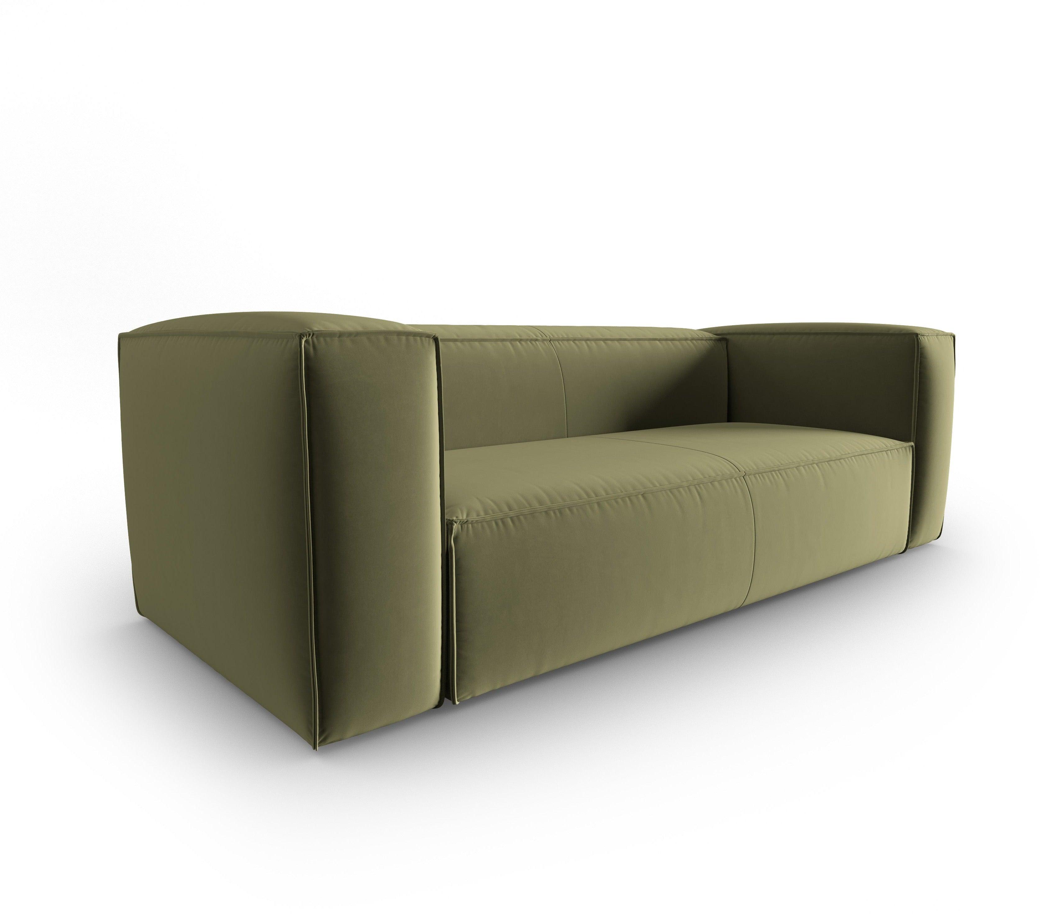 Sofa aksamitna 3-osobowa MACKAY jasnozielony Cosmopolitan Design Eye on Design