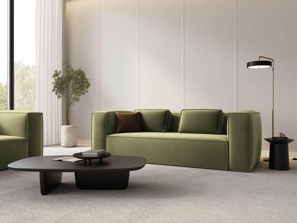 Sofa aksamitna 3-osobowa MACKAY jasnozielony Cosmopolitan Design Eye on Design