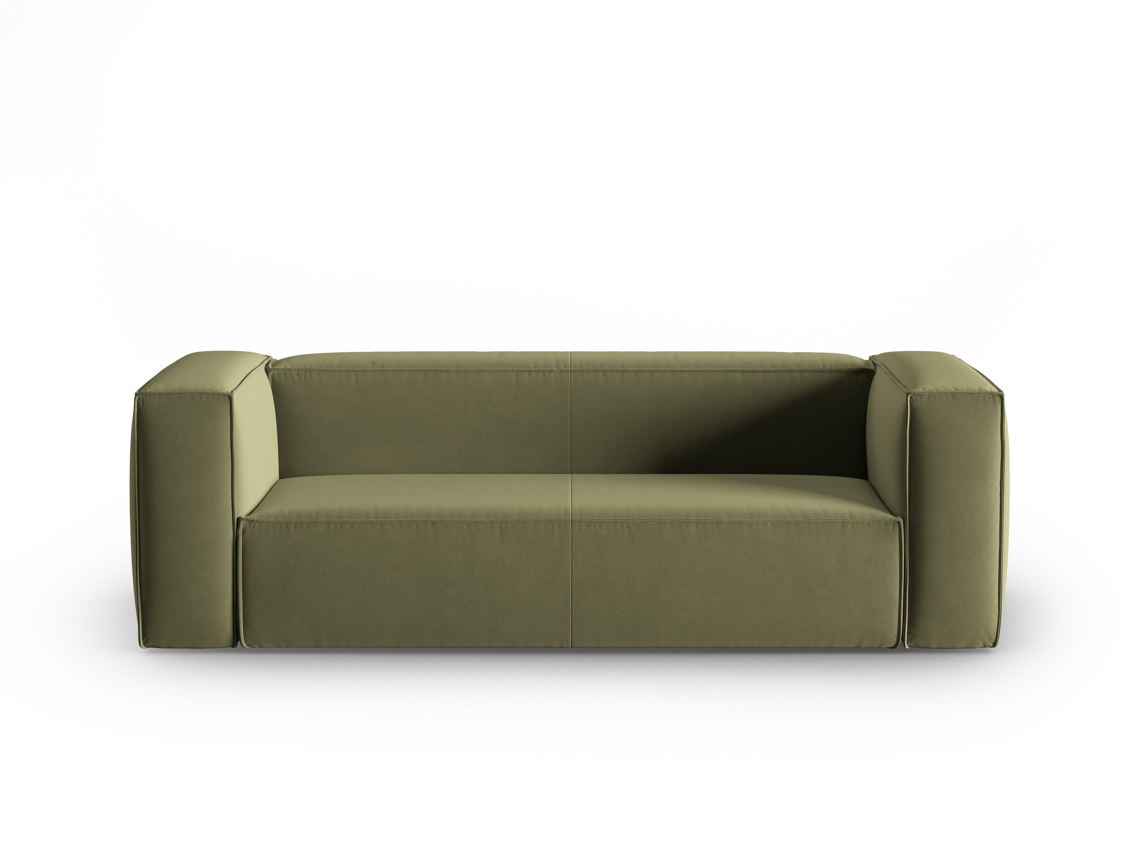 Sofa aksamitna 3-osobowa MACKAY jasnozielony Cosmopolitan Design Eye on Design