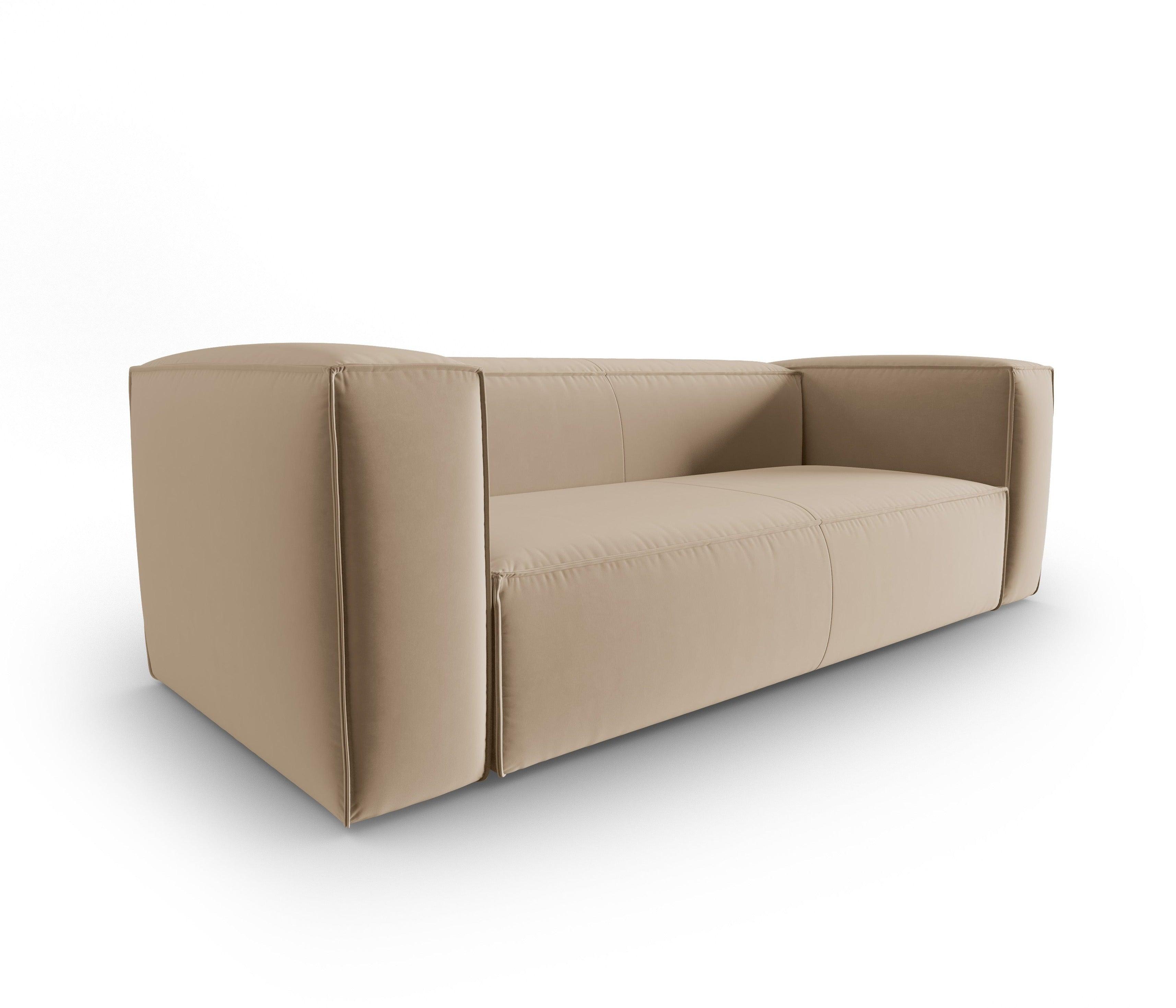 Sofa aksamitna 3-osobowa MACKAY piaskowy Cosmopolitan Design Eye on Design