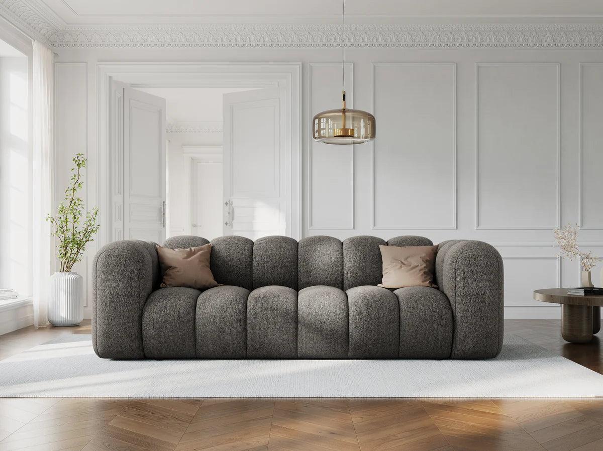 Sofa aksamitna 3-osobowa SKYLER beżowy Interieurs 86 Eye on Design