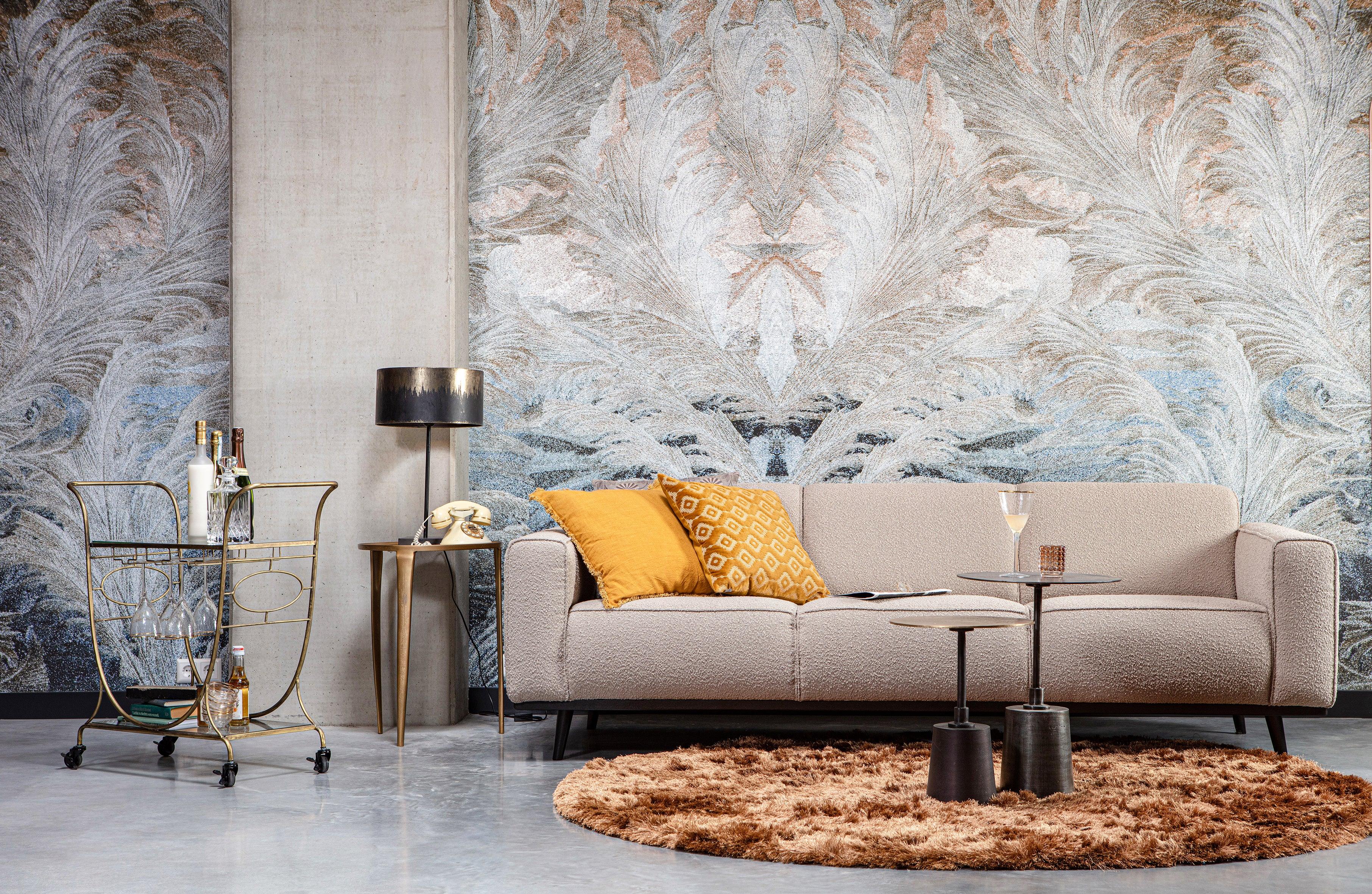 Sofa aksamitna 3-osobowa STATEMENT ciemnobrązowy Be Pure Eye on Design