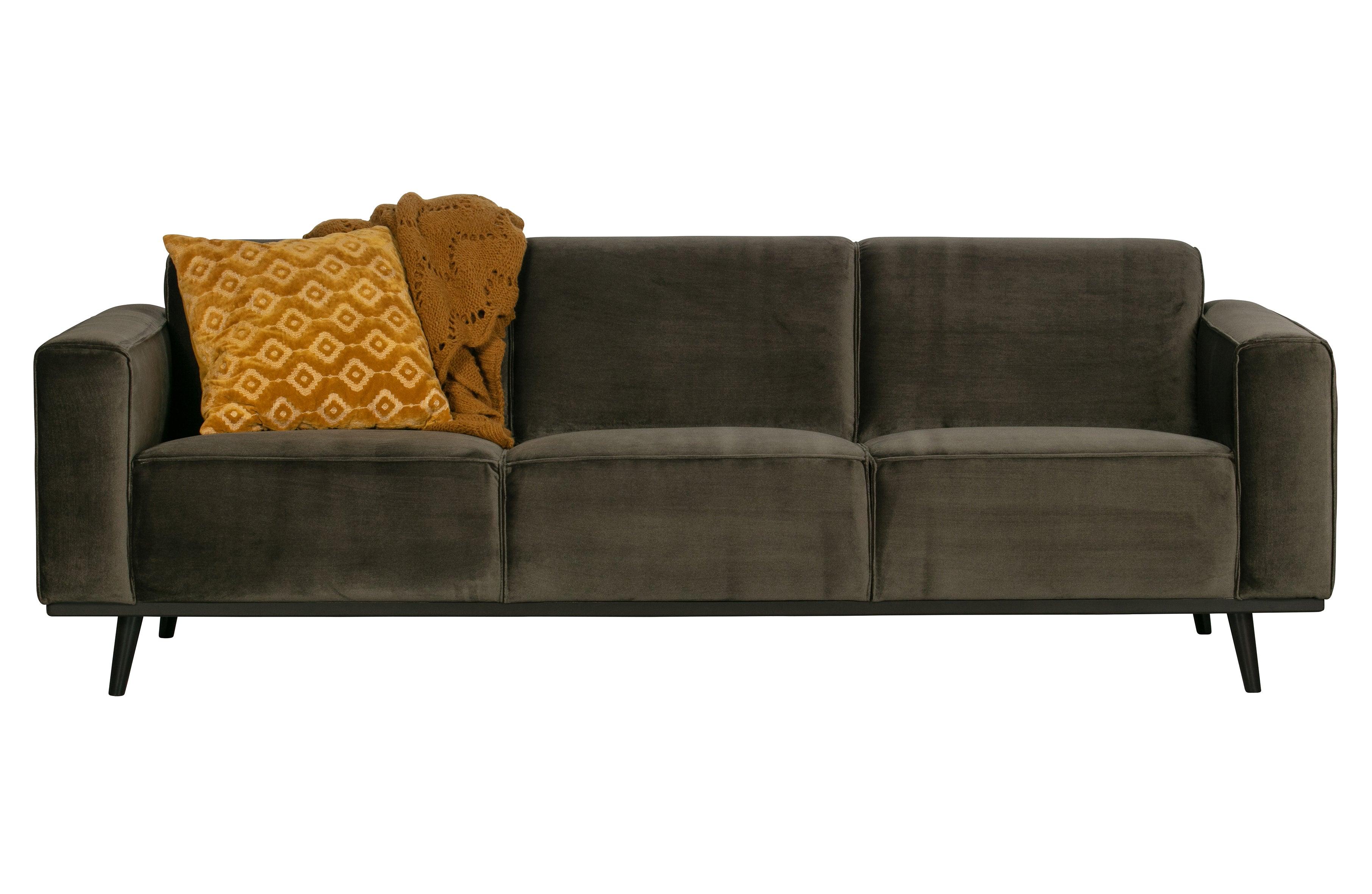 Sofa aksamitna 3-osobowa STATEMENT ciemnozielony Be Pure Eye on Design
