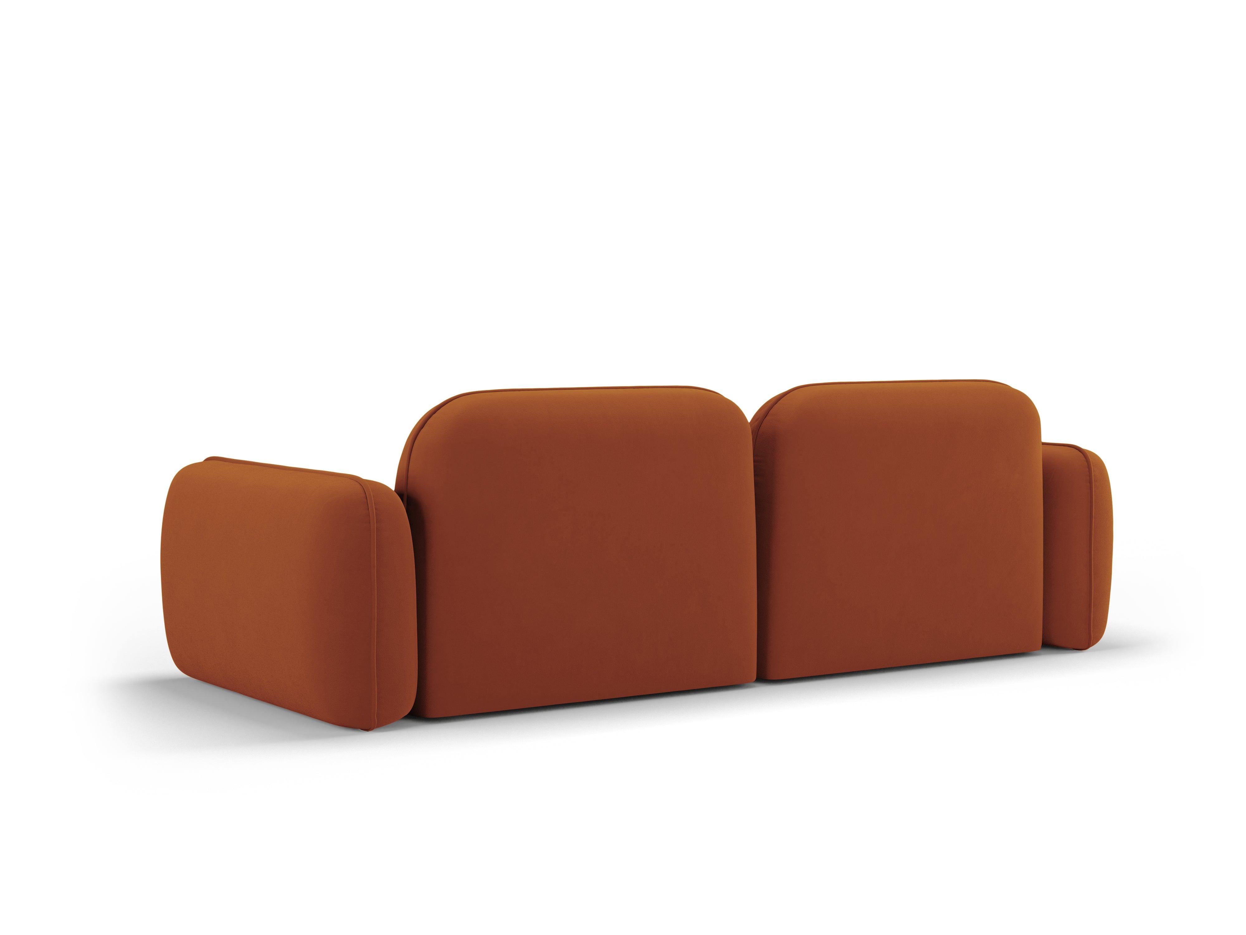 Sofa modułowa aksamitna 3-osobowa SYDNEY terracotta Cosmopolitan Design Eye on Design