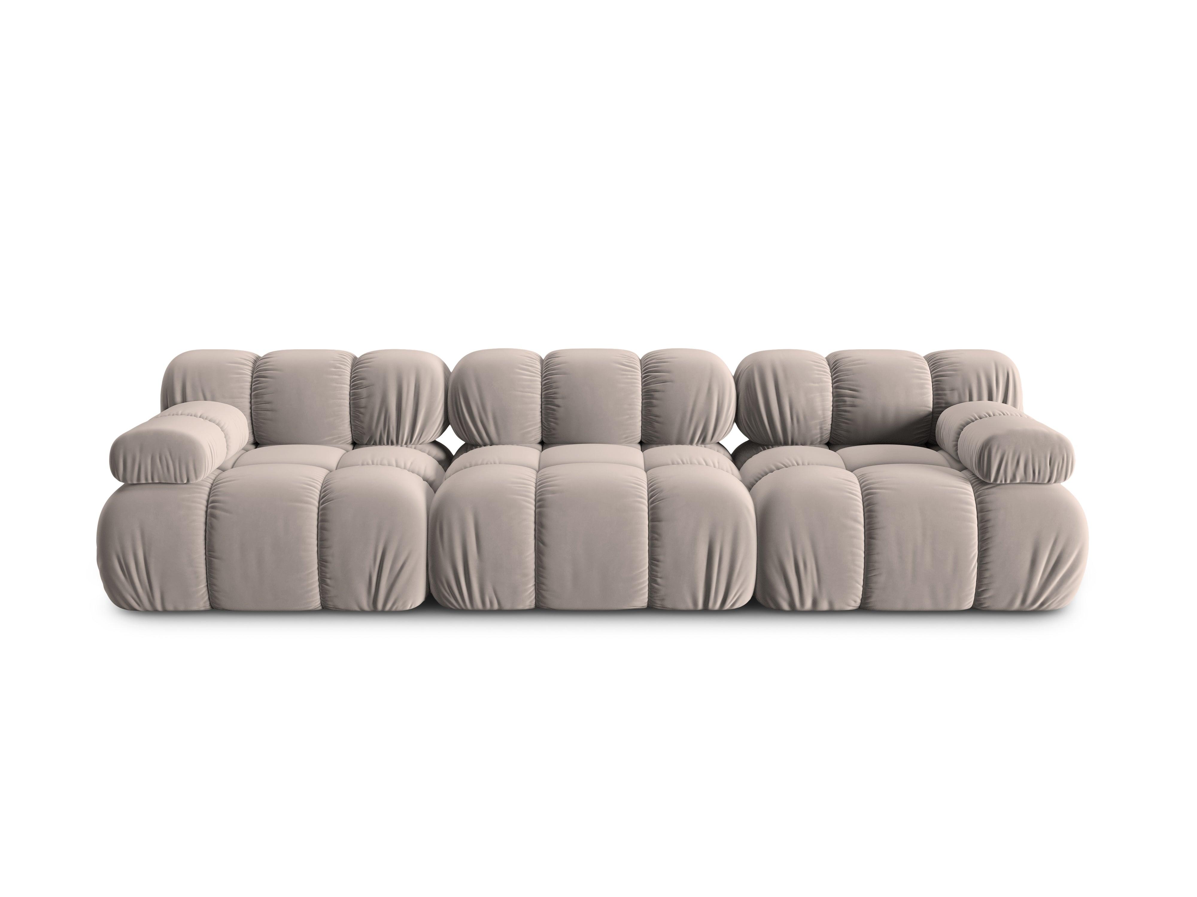 Sofa aksamitna 3-osobowa TROPEA cappuccino Milo Casa Eye on Design