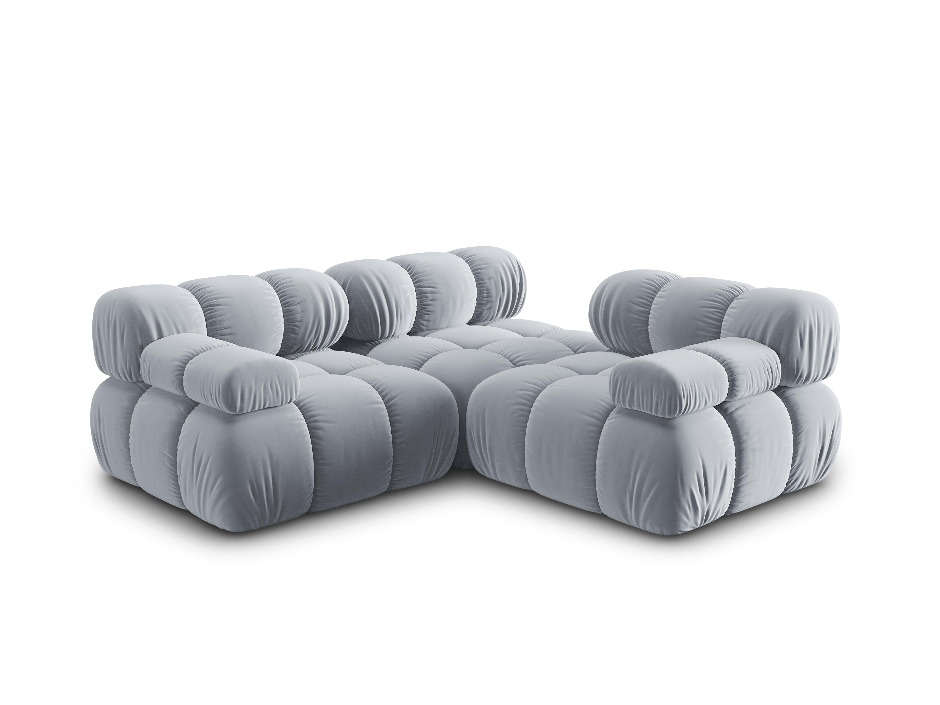 Sofa aksamitna 3-osobowa TROPEA jasnoniebieski Milo Casa Eye on Design