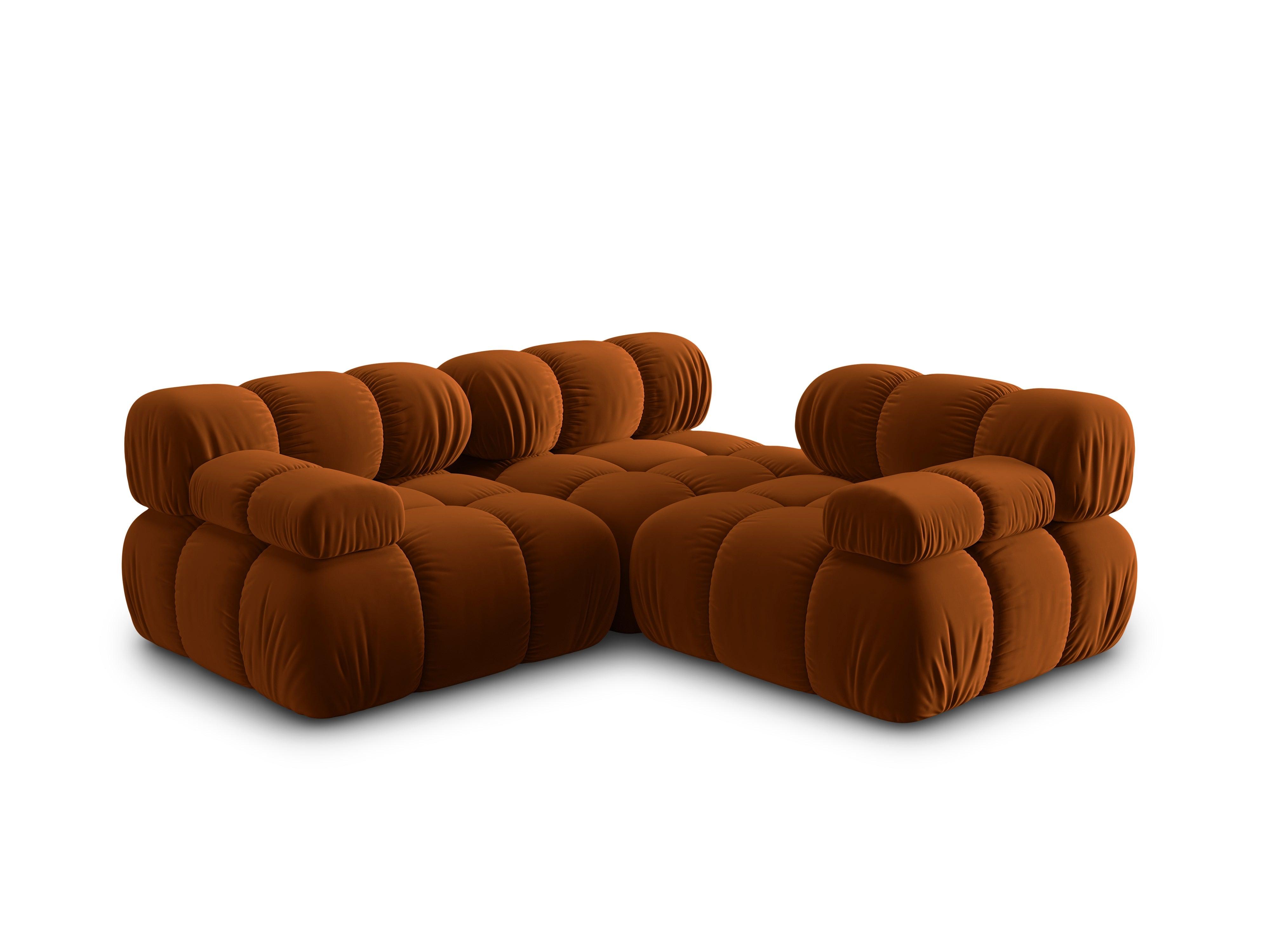 Sofa aksamitna 3-osobowa TROPEA terracotta Milo Casa Eye on Design