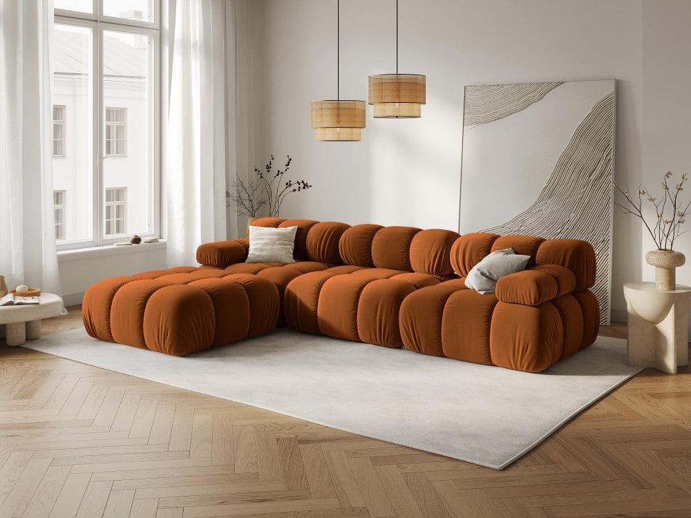Sofa aksamitna 3-osobowa TROPEA terracotta Milo Casa Eye on Design