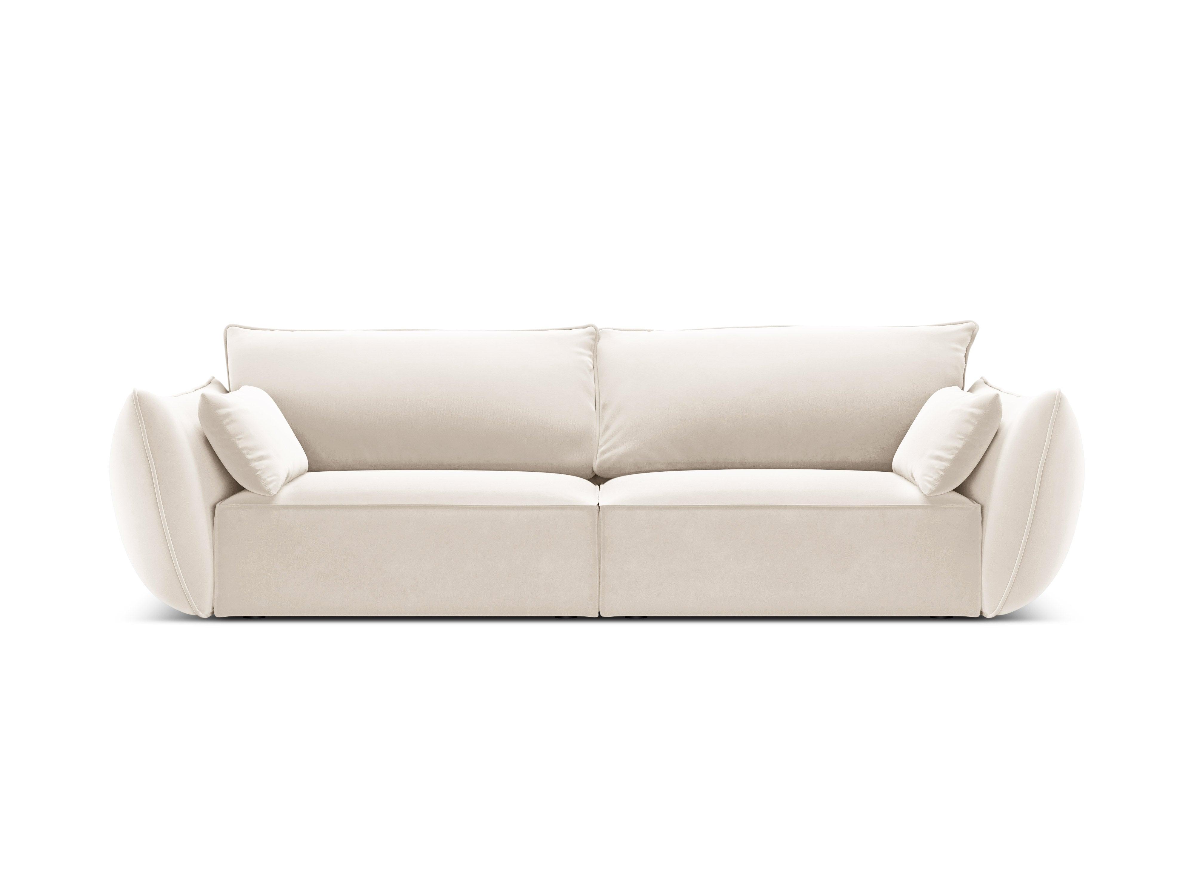 Sofa aksamitna 3-osobowa VANDA beżowy Mazzini Sofas Eye on Design