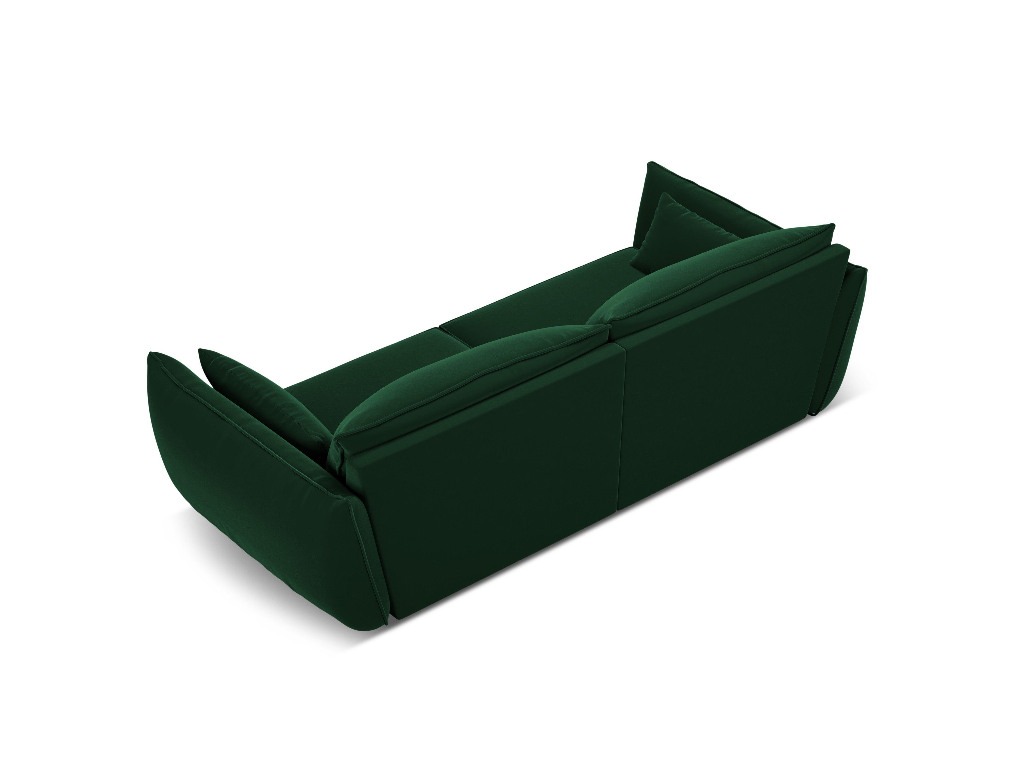 Sofa aksamitna 3-osobowa VANDA butelkowa zieleń Mazzini Sofas Eye on Design