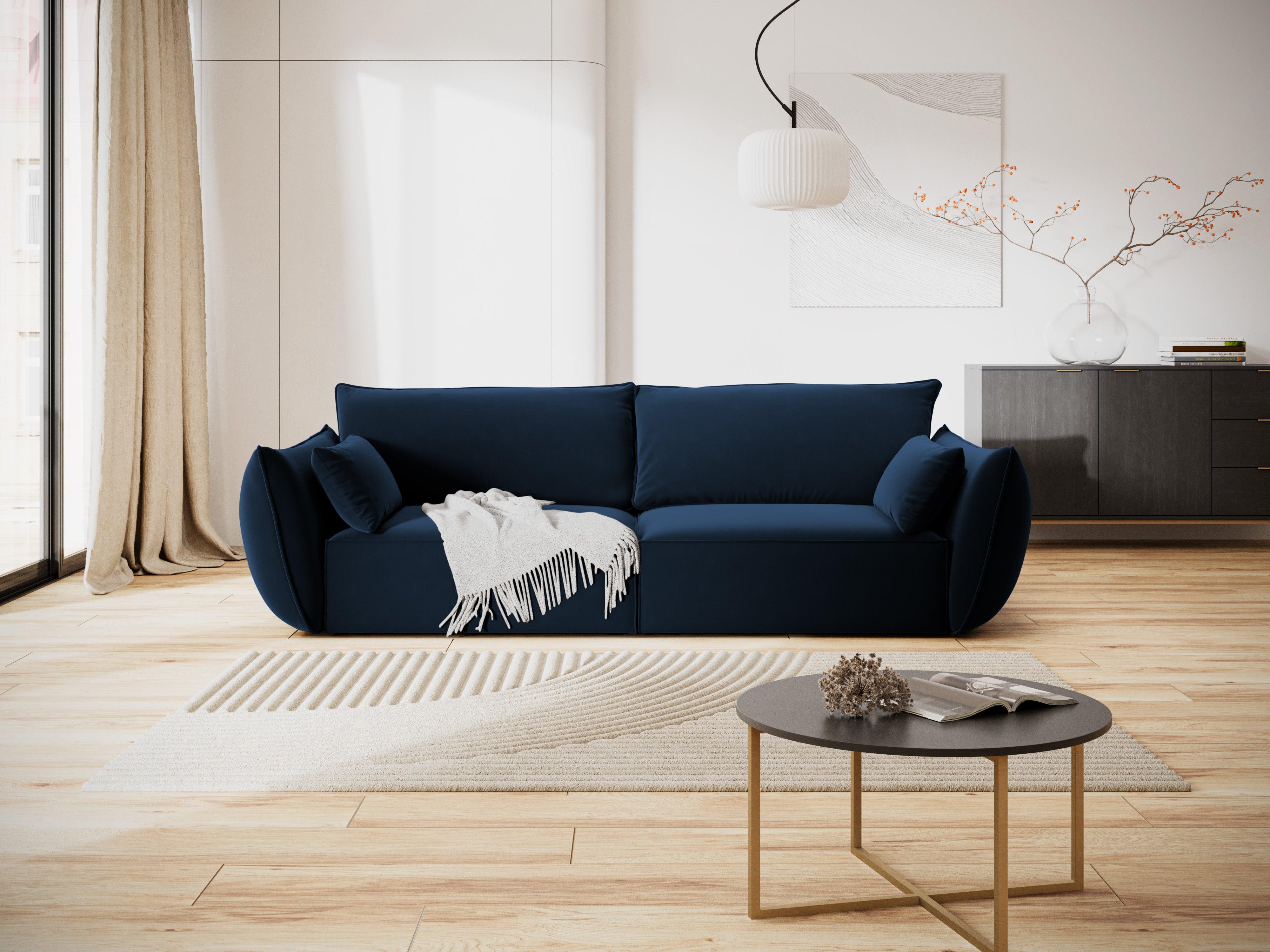 Sofa aksamitna 3-osobowa VANDA granatowy Mazzini Sofas Eye on Design