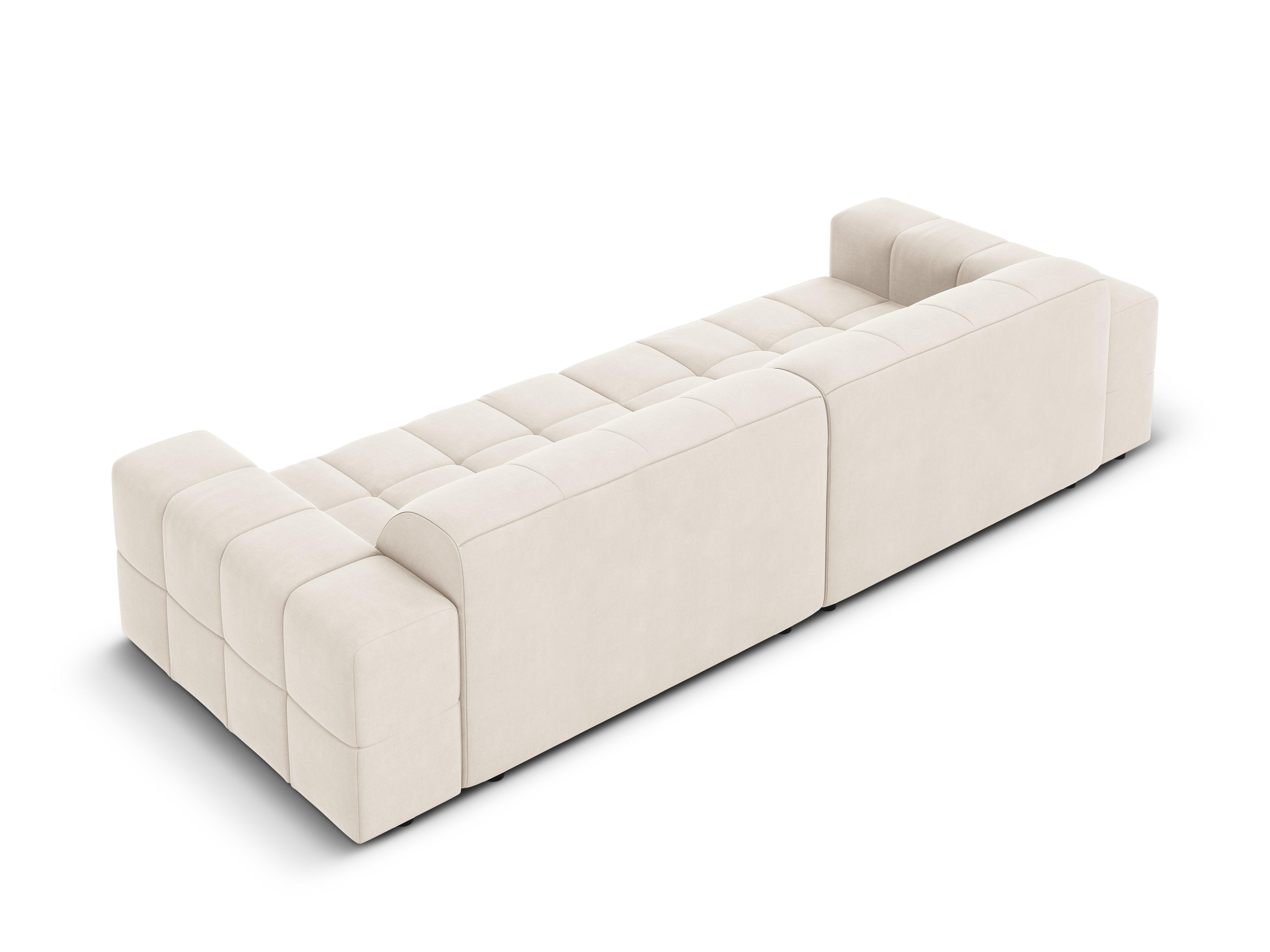 Sofa aksamitna 4-osobowa CHICAGO jasnobeżowy Cosmopolitan Design Eye on Design