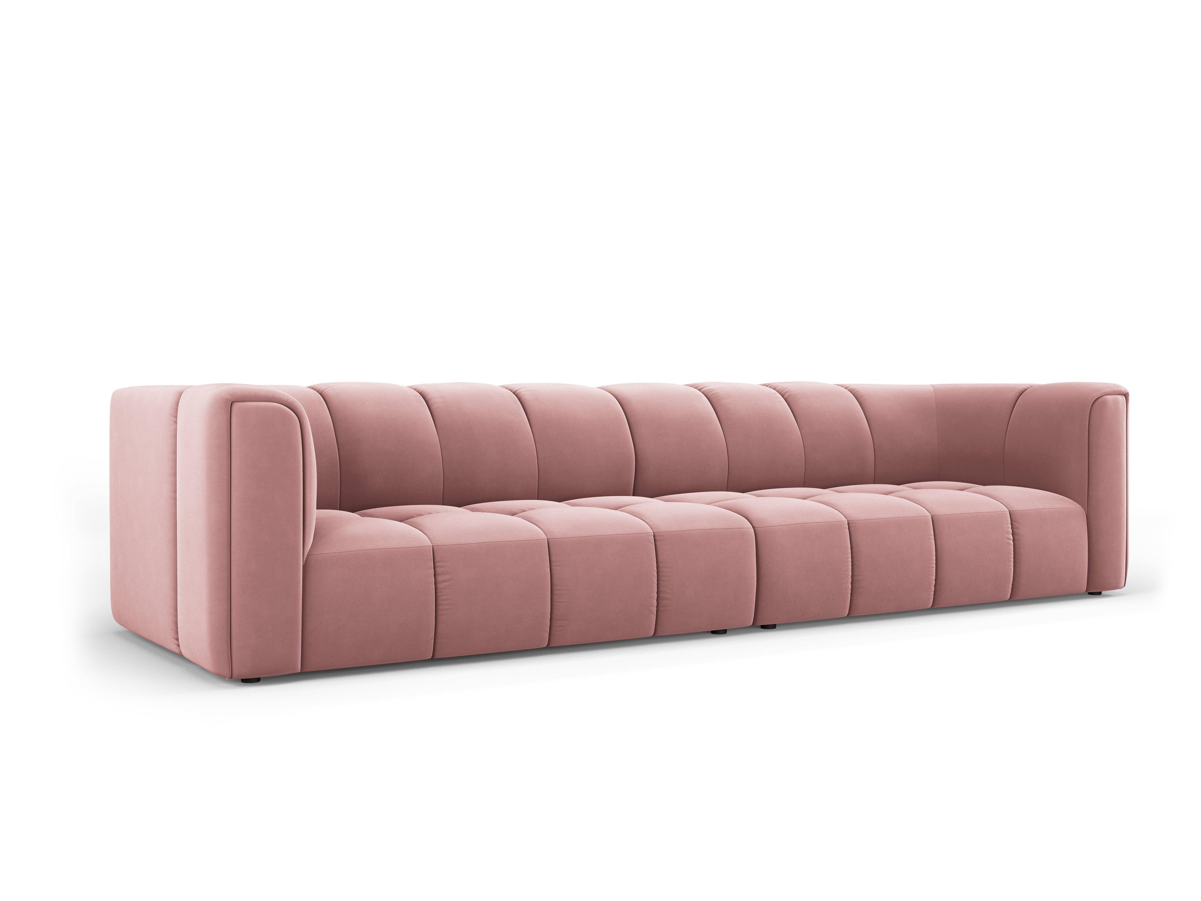 Sofa aksamitna 4-osobowa FRANCESCA różowy Milo Casa Eye on Design