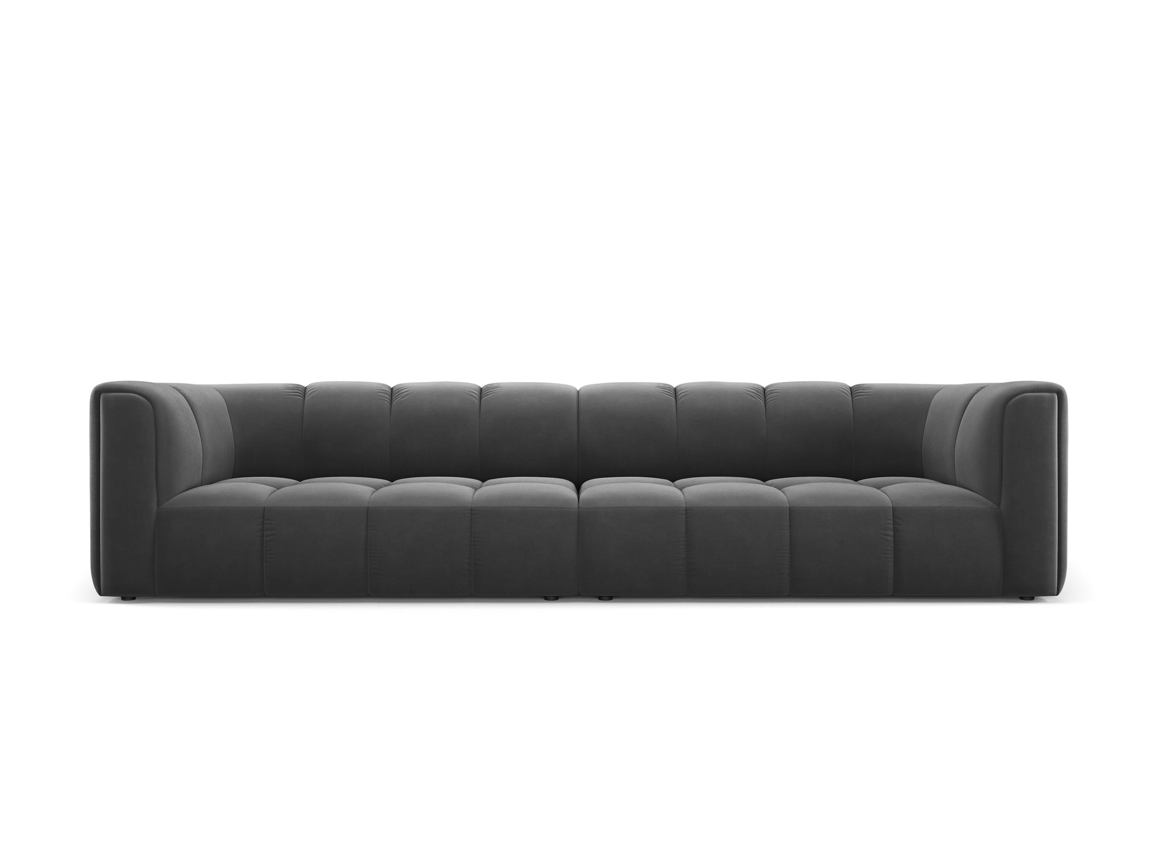 Sofa aksamitna 4-osobowa FRANCESCA szary Milo Casa Eye on Design