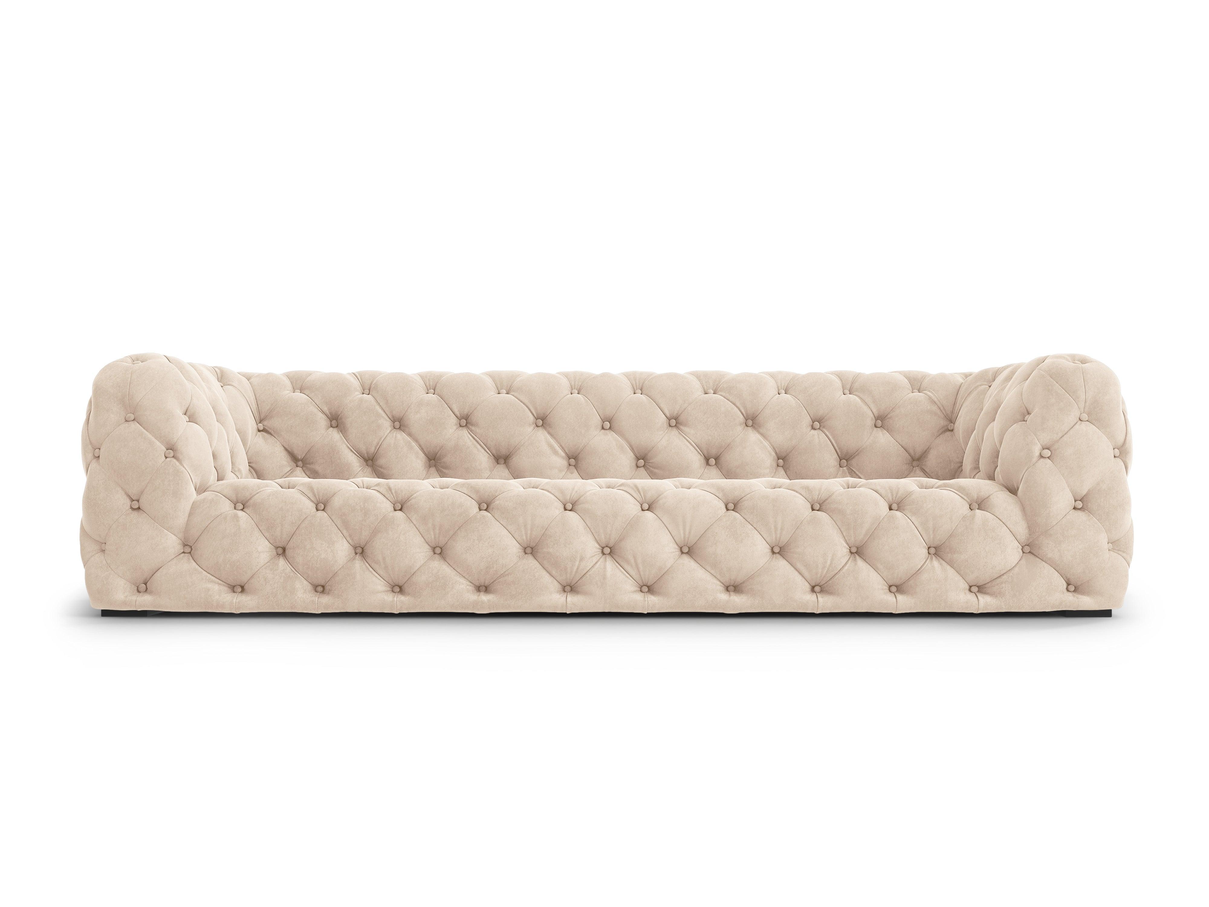 Sofa aksamitna 4-osobowa LOGE beżowy Windsor & Co Eye on Design