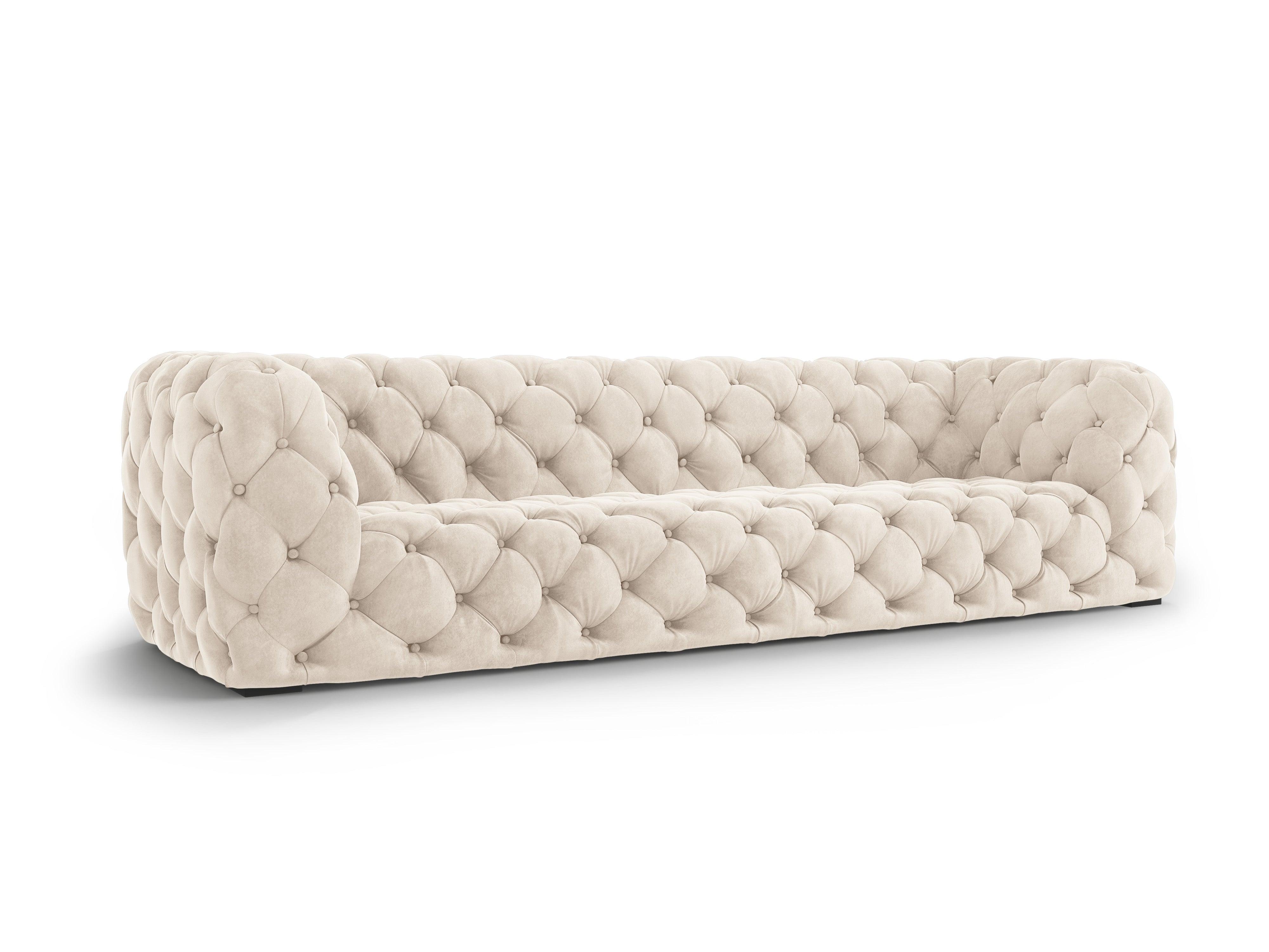 Sofa aksamitna 4-osobowa LOGE jasnobeżowy Windsor & Co Eye on Design