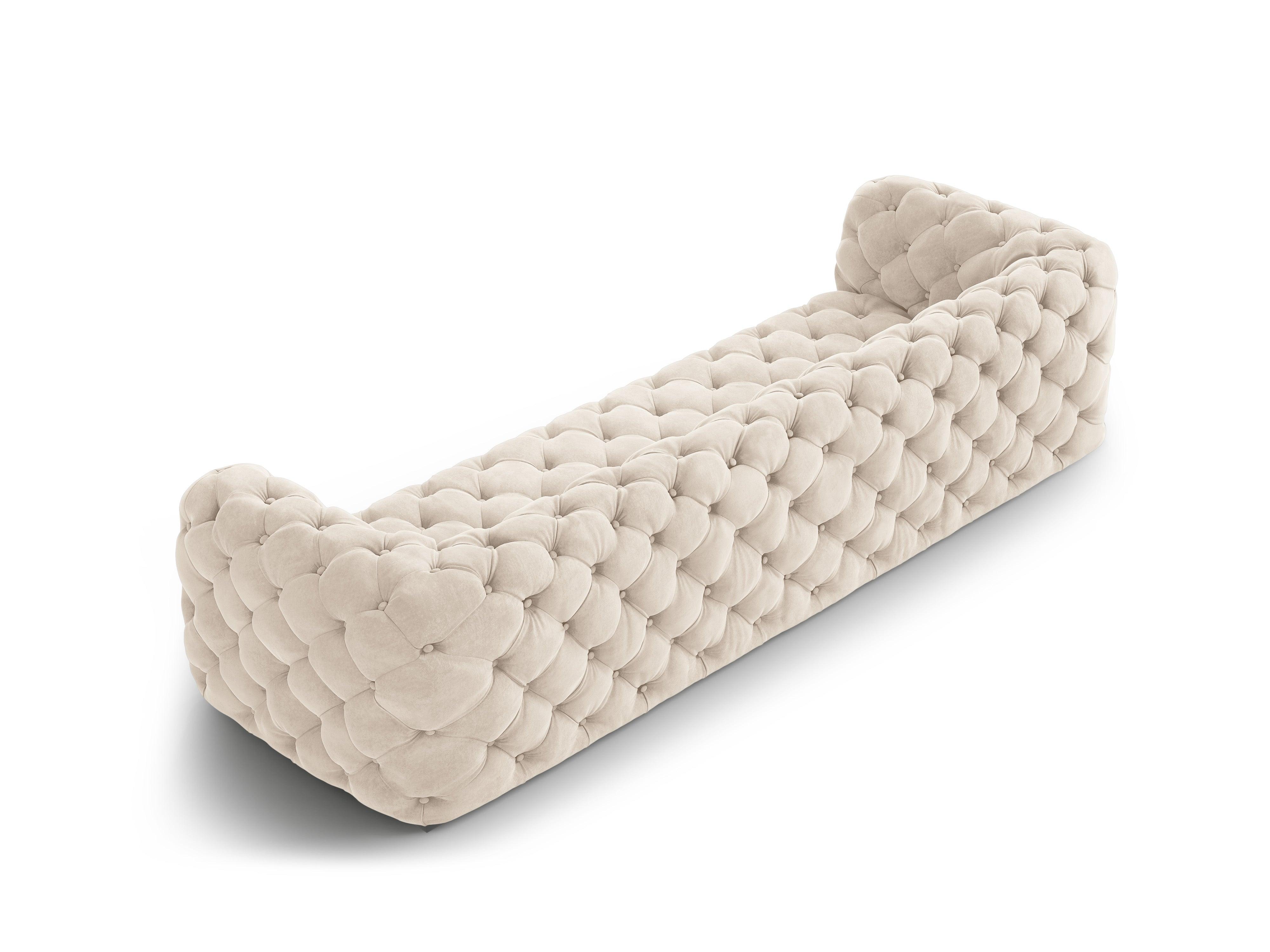 Sofa aksamitna 4-osobowa LOGE jasnobeżowy Windsor & Co Eye on Design