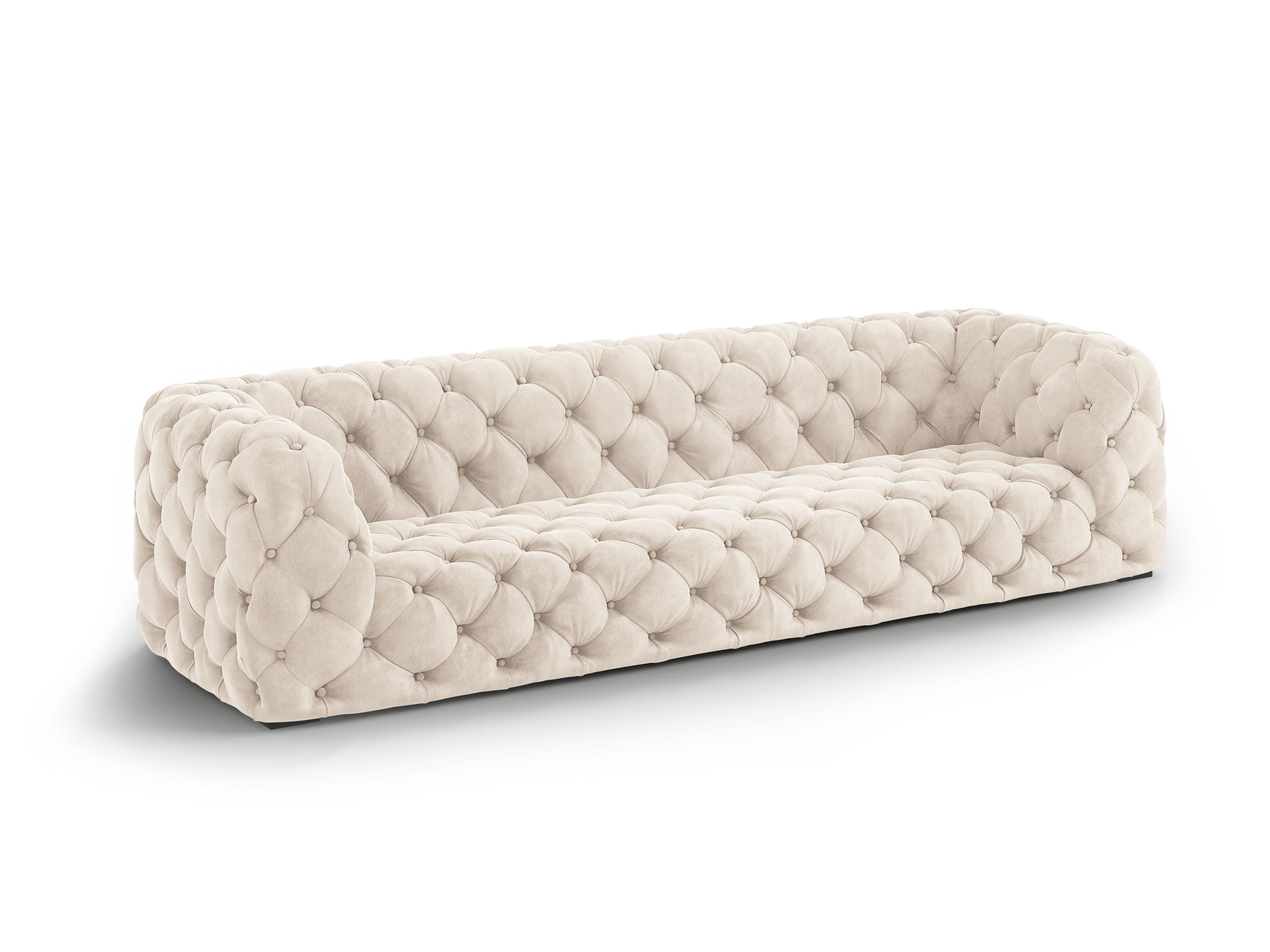Sofa aksamitna 4-osobowa LOGE jasnobeżowy Windsor & Co Eye on Design