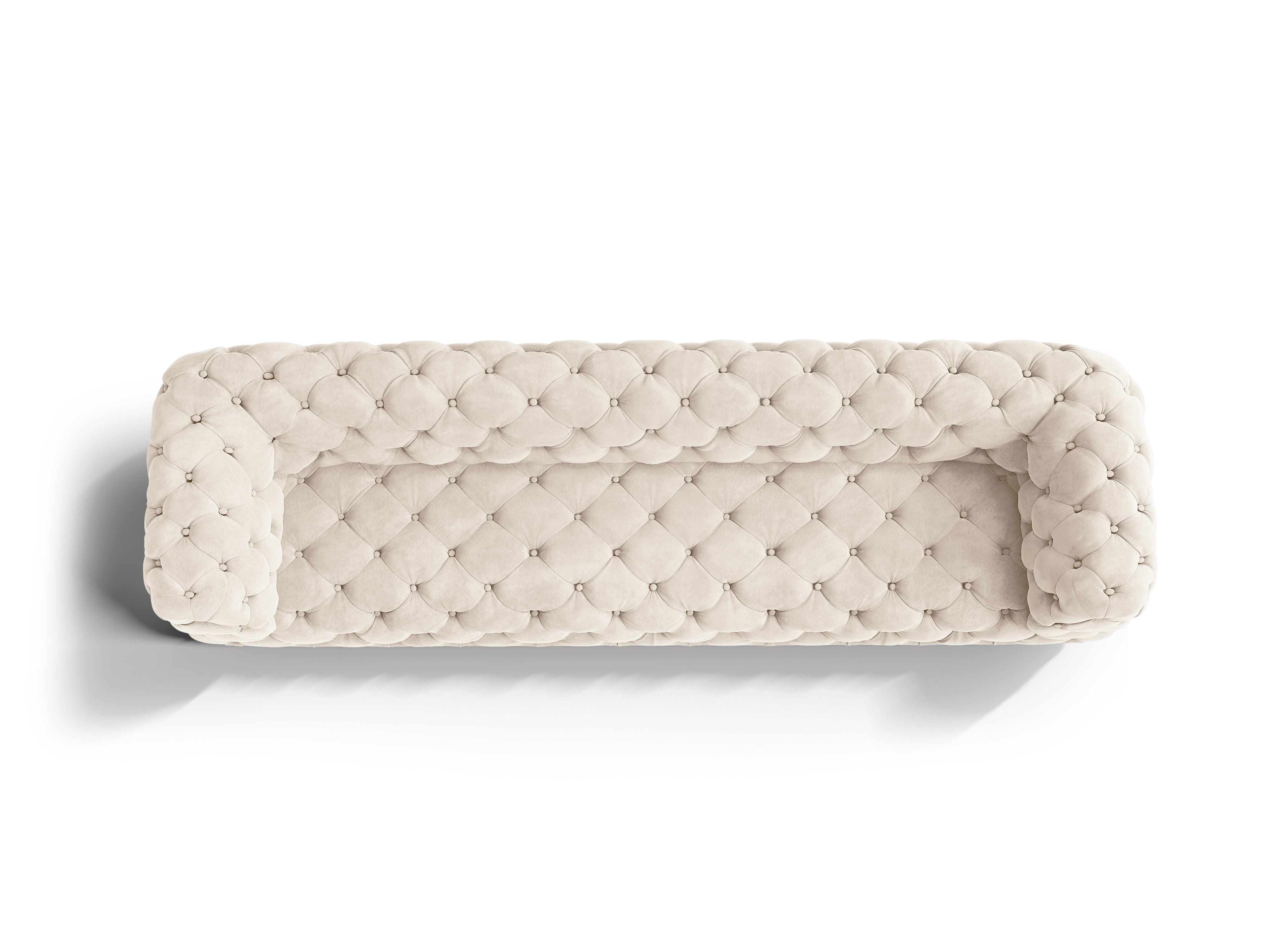 Sofa aksamitna 4-osobowa LOGE jasnobeżowy Windsor & Co Eye on Design