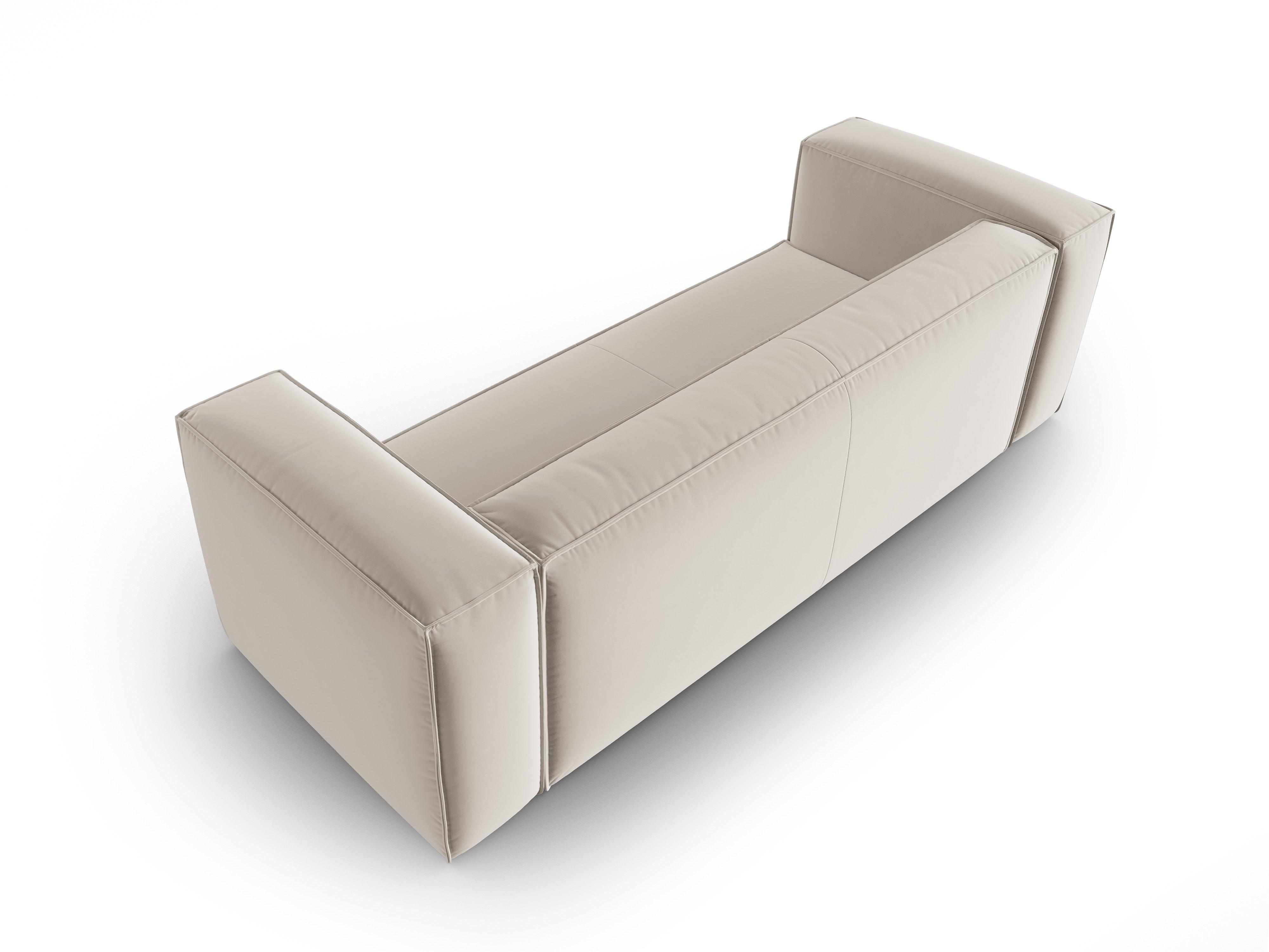 Sofa aksamitna 4-osobowa MACKAY jasnobeżowy Cosmopolitan Design Eye on Design